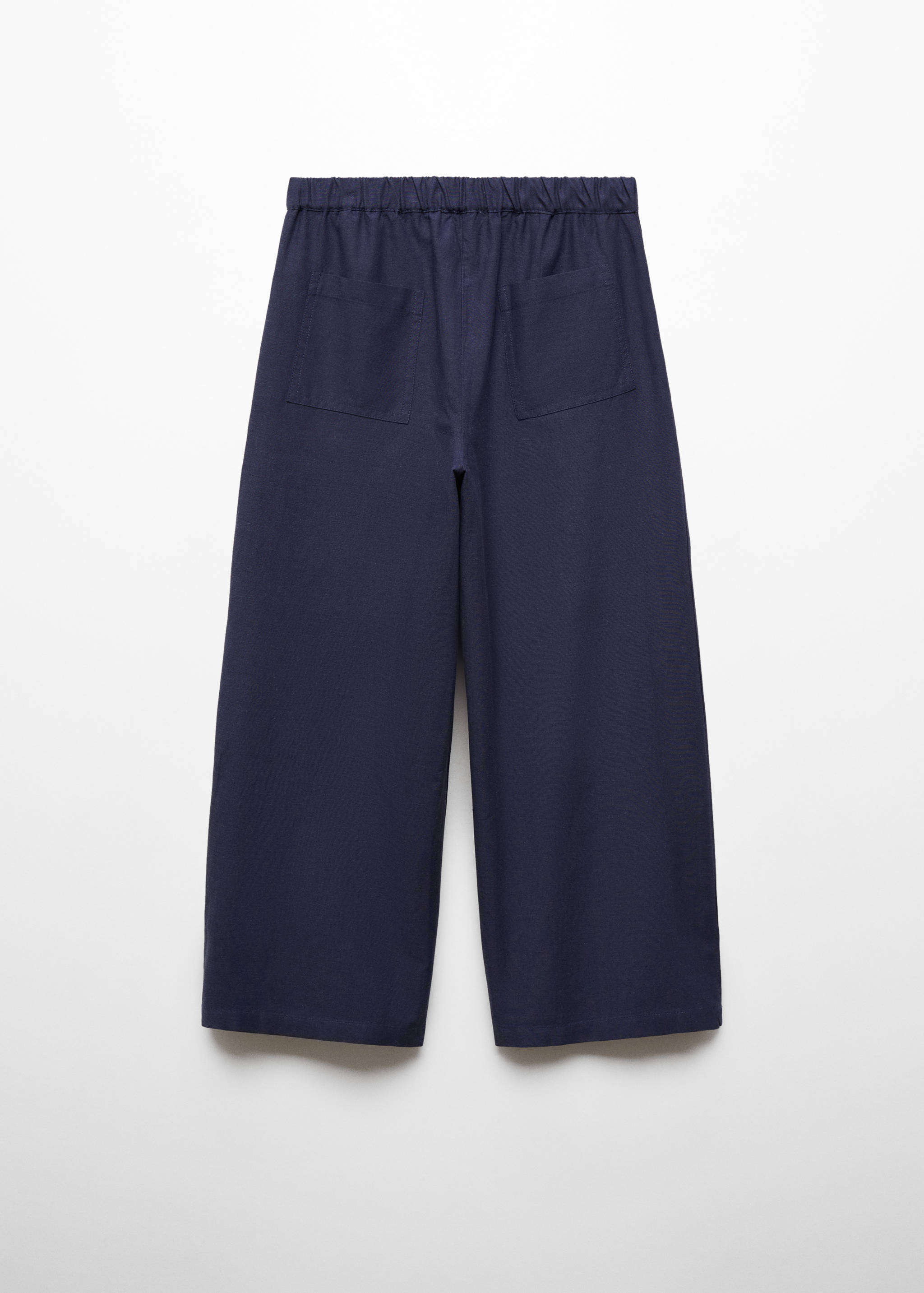 Wide leg linen trousers - Reverse of the article