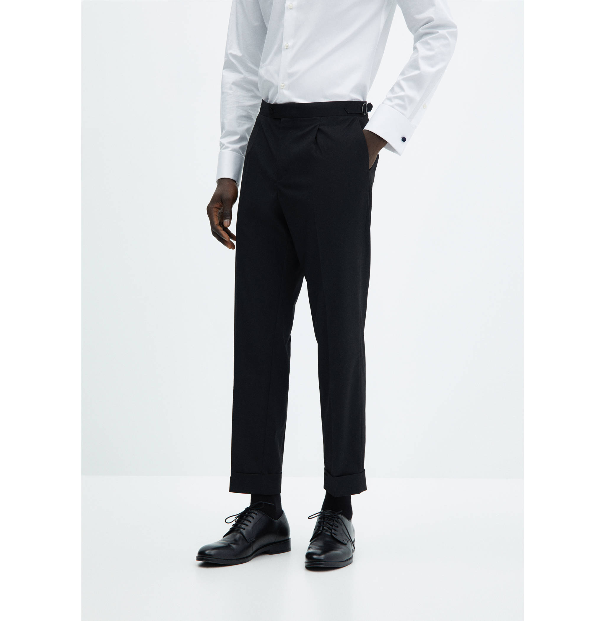 Slim-fit stretch suit trousers - Medium plane