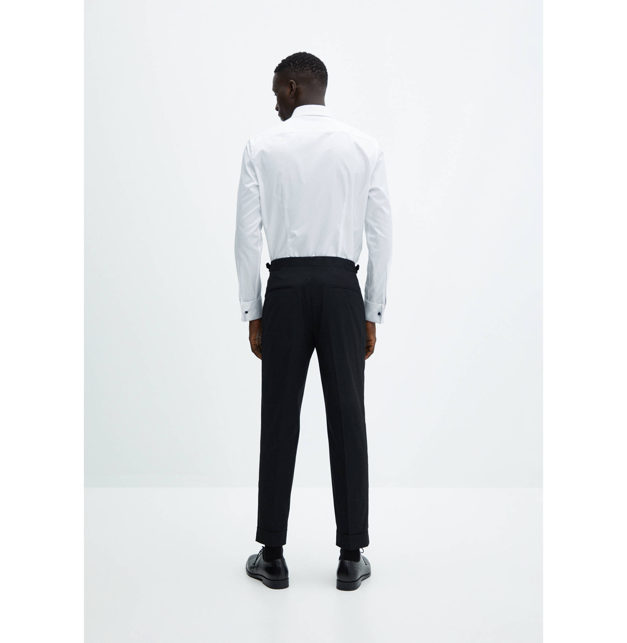 Slim-fit stretch suit trousers - Reverse of the article