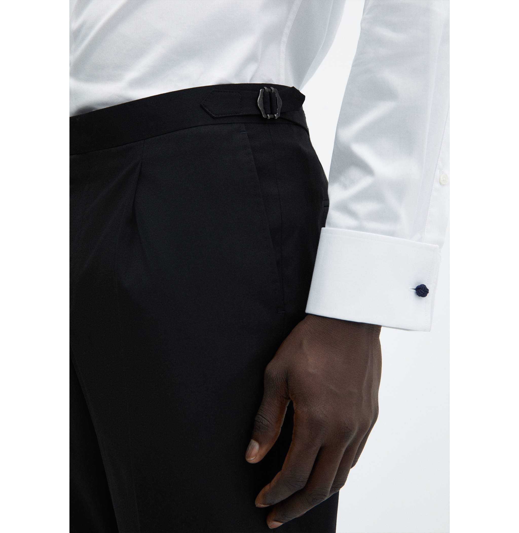 Slim-fit stretch suit trousers - Details of the article 6