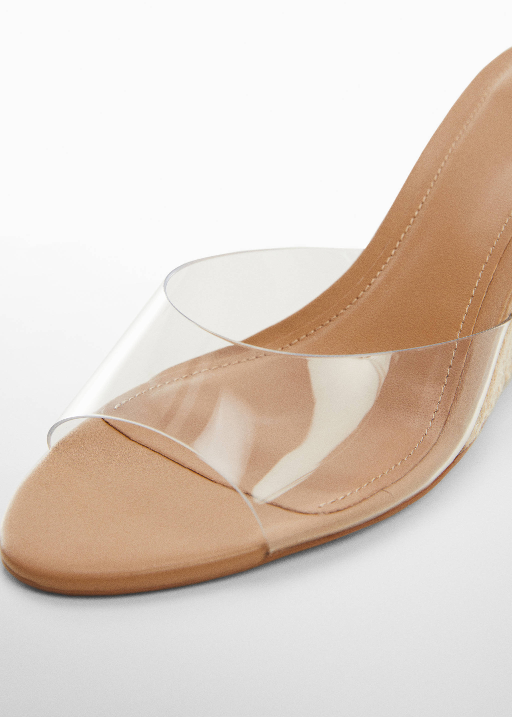 Vinyl wedge sandals - Details of the article 2, Nude. Ref: 67097698-00.