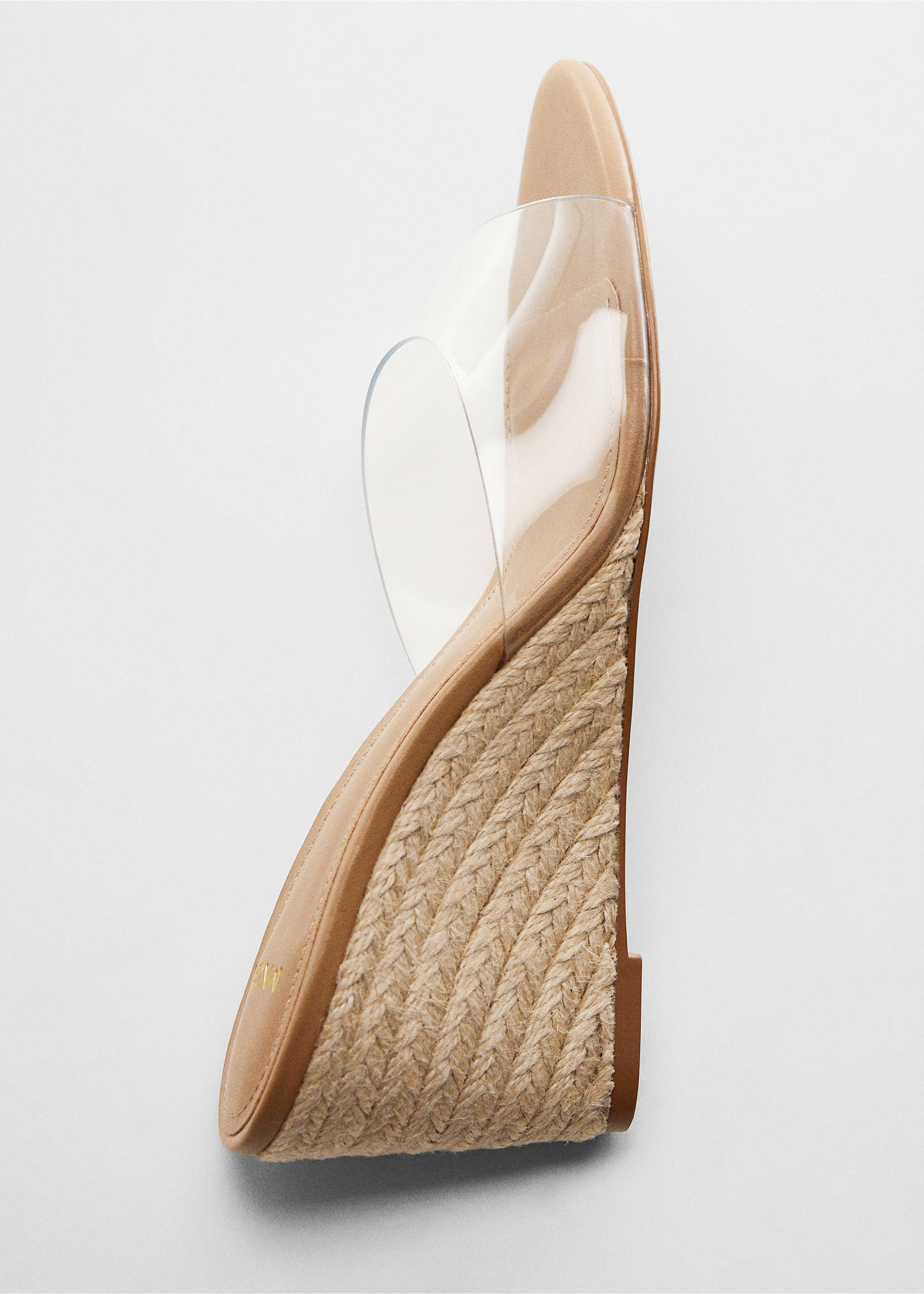Vinyl wedge sandals - Details of the article 5, Nude. Ref: 67097698-00.