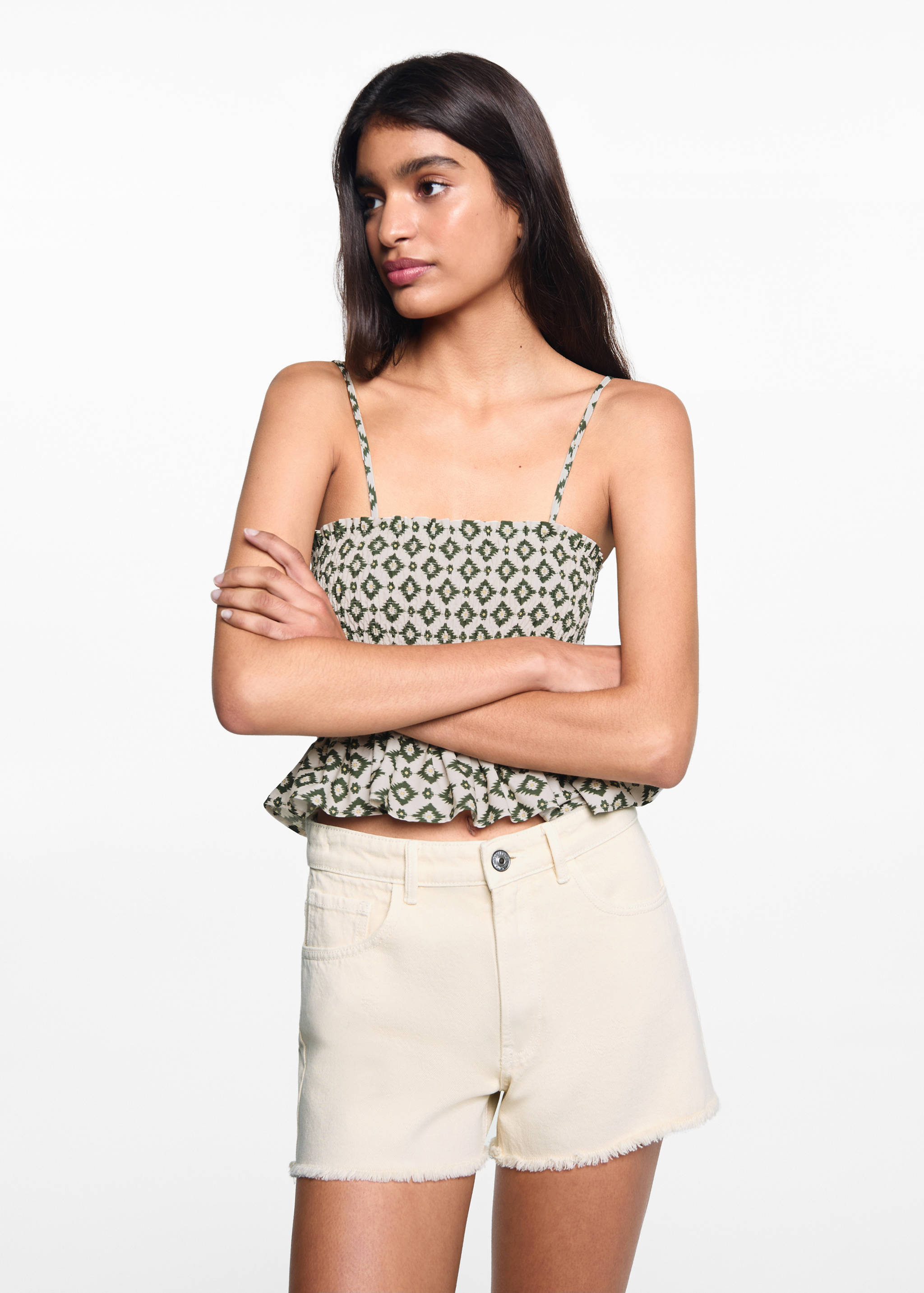 Short coton effiloché - Plan moyen