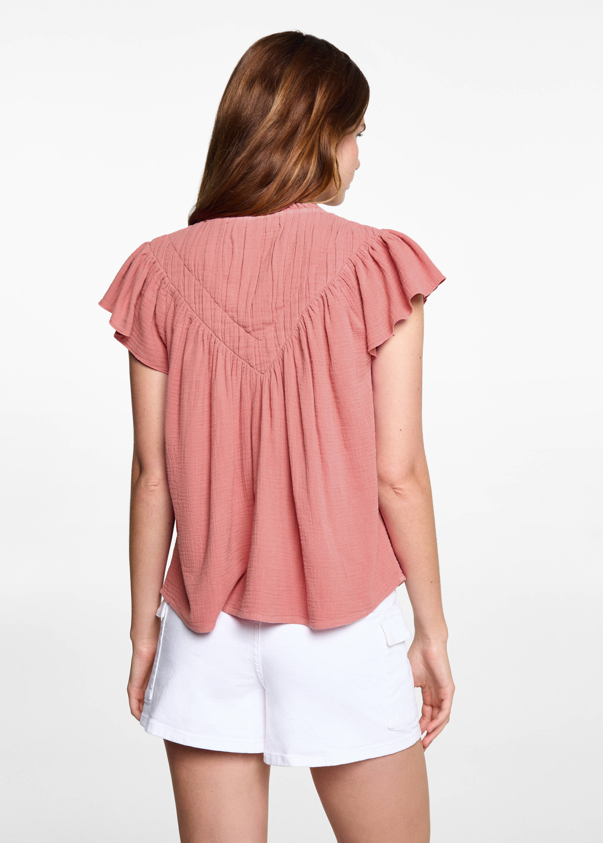 Blouse coton tissu plissé - Verso de l’article