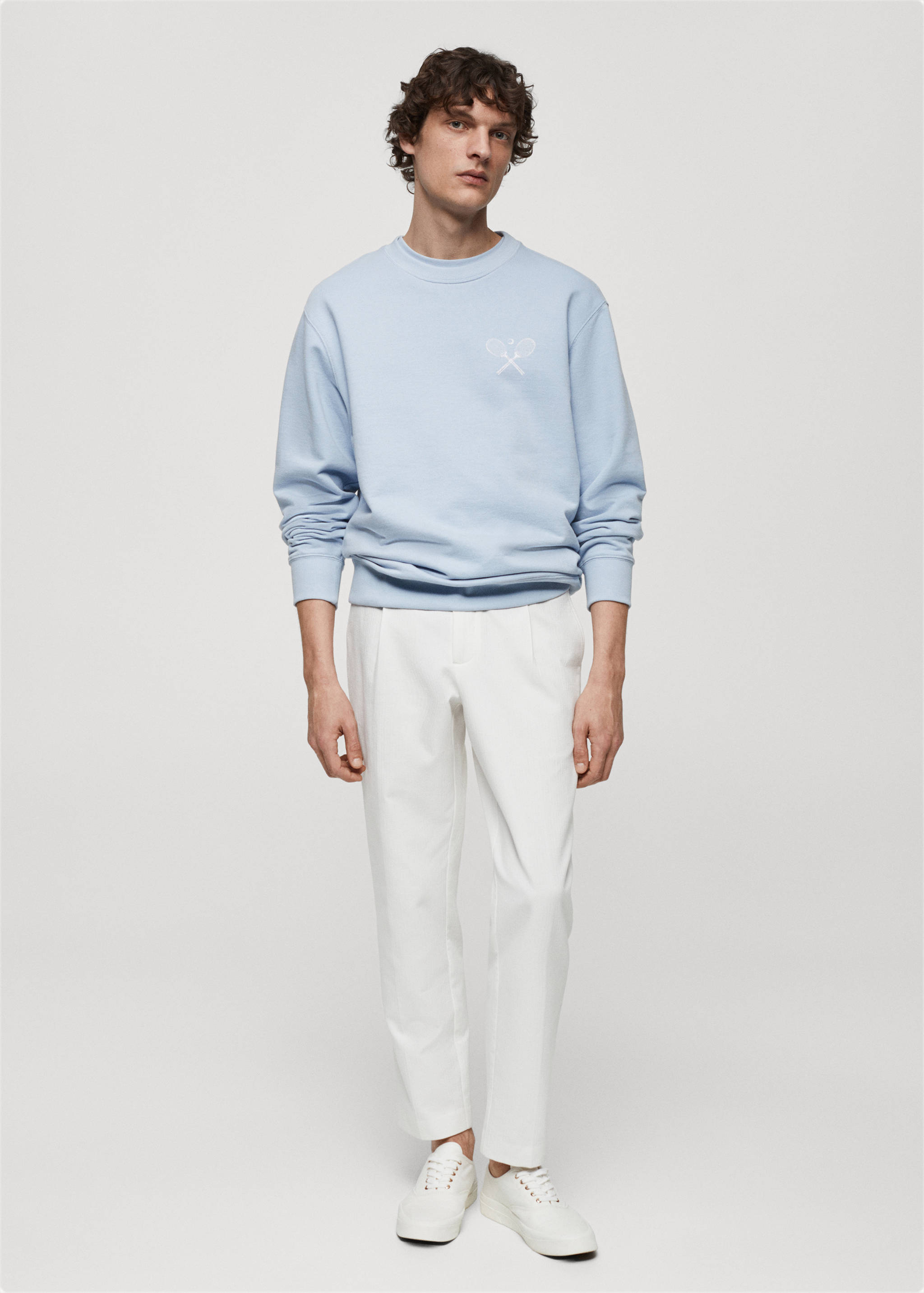 Sweatshirt algodão estampado - Plano geral