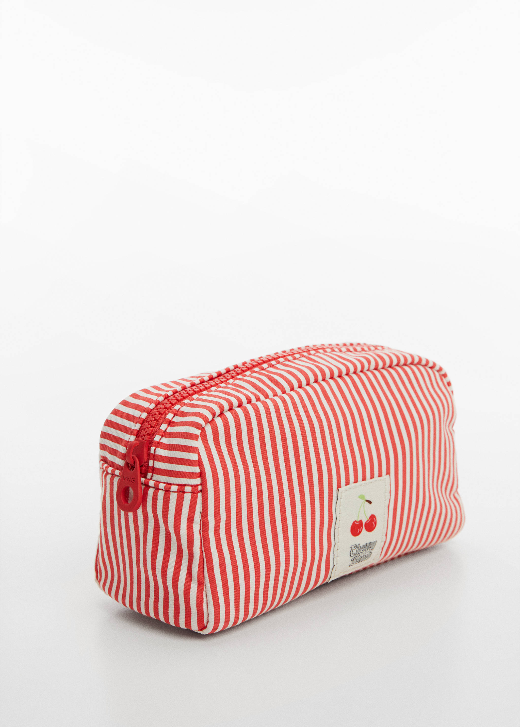 Stripe-print toiletry bag - Medium plane