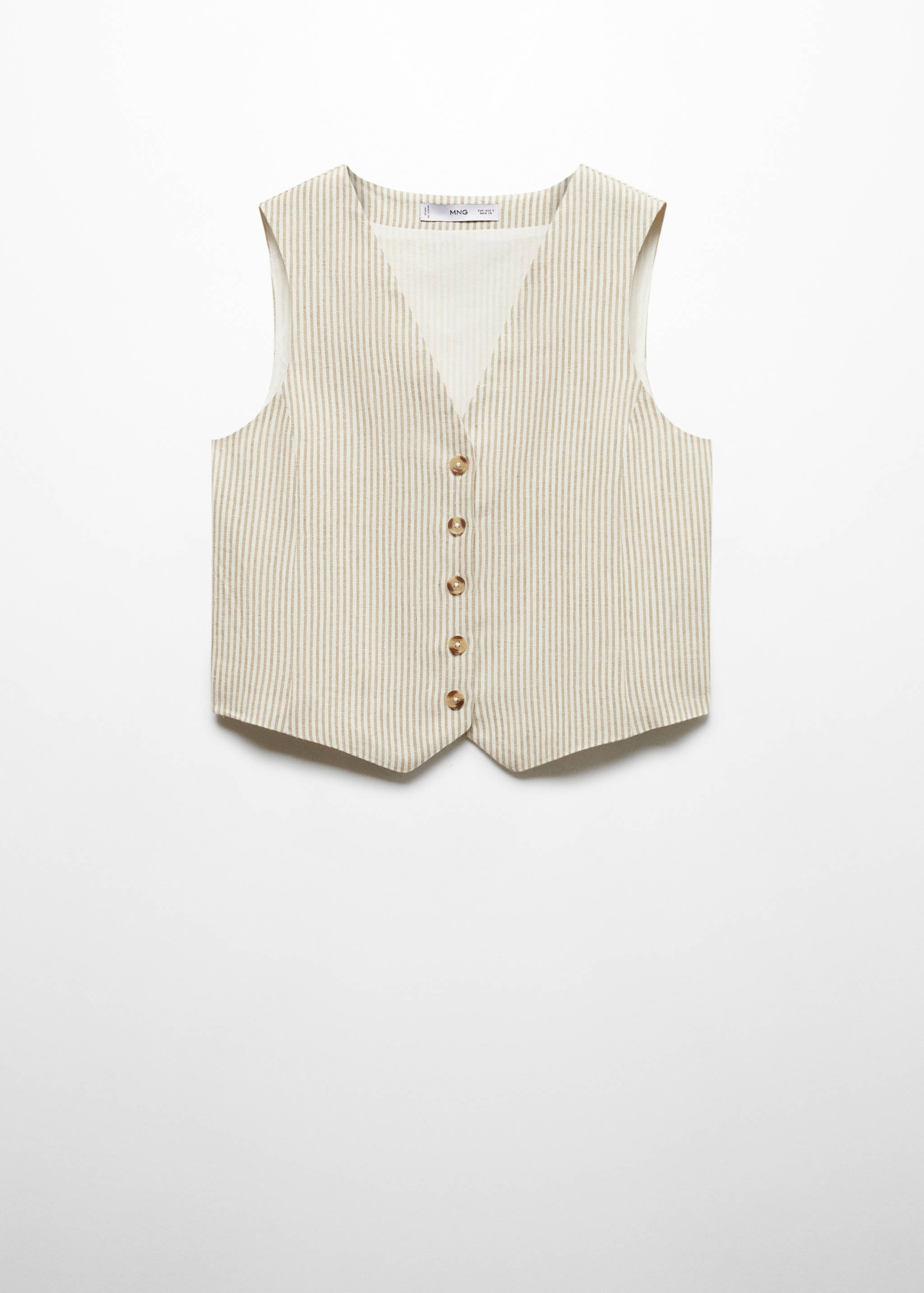 Striped linen waistcoat - Article without model