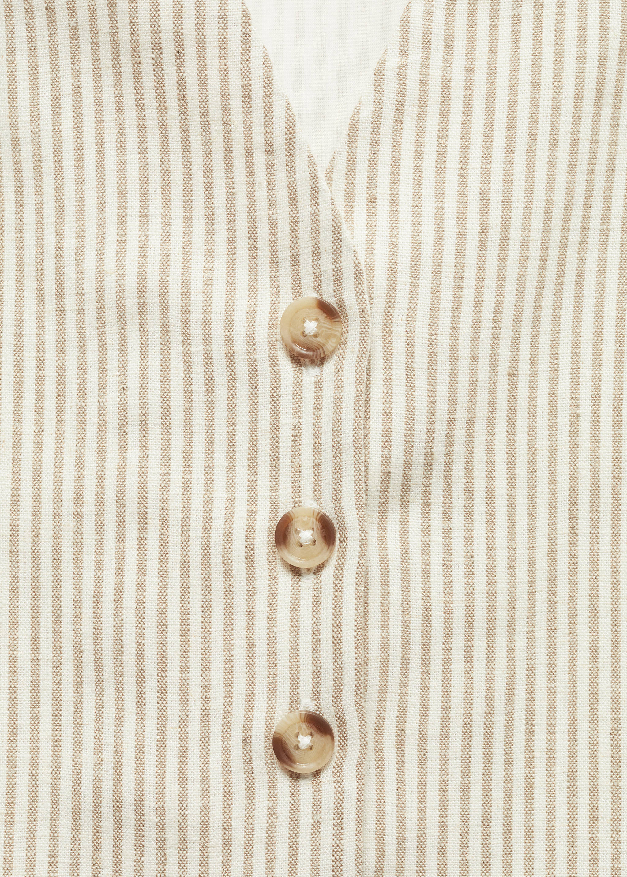 Striped linen waistcoat - Details of the article 8