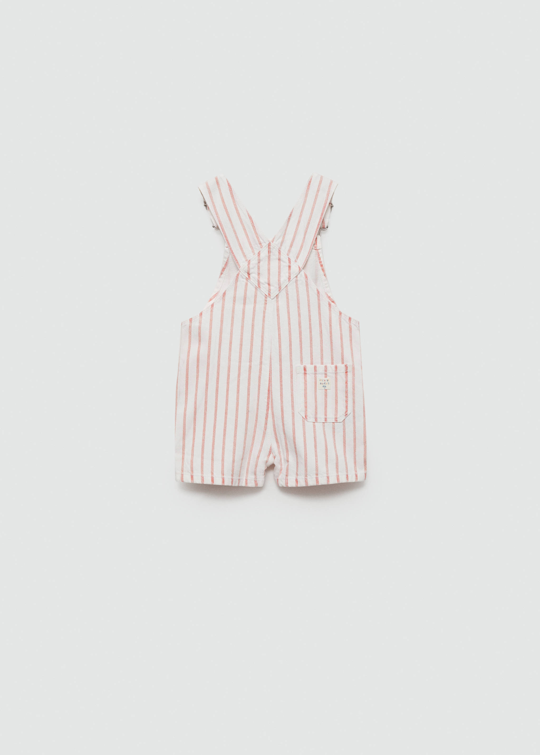 Striped cotton dungarees - Reverse of the article