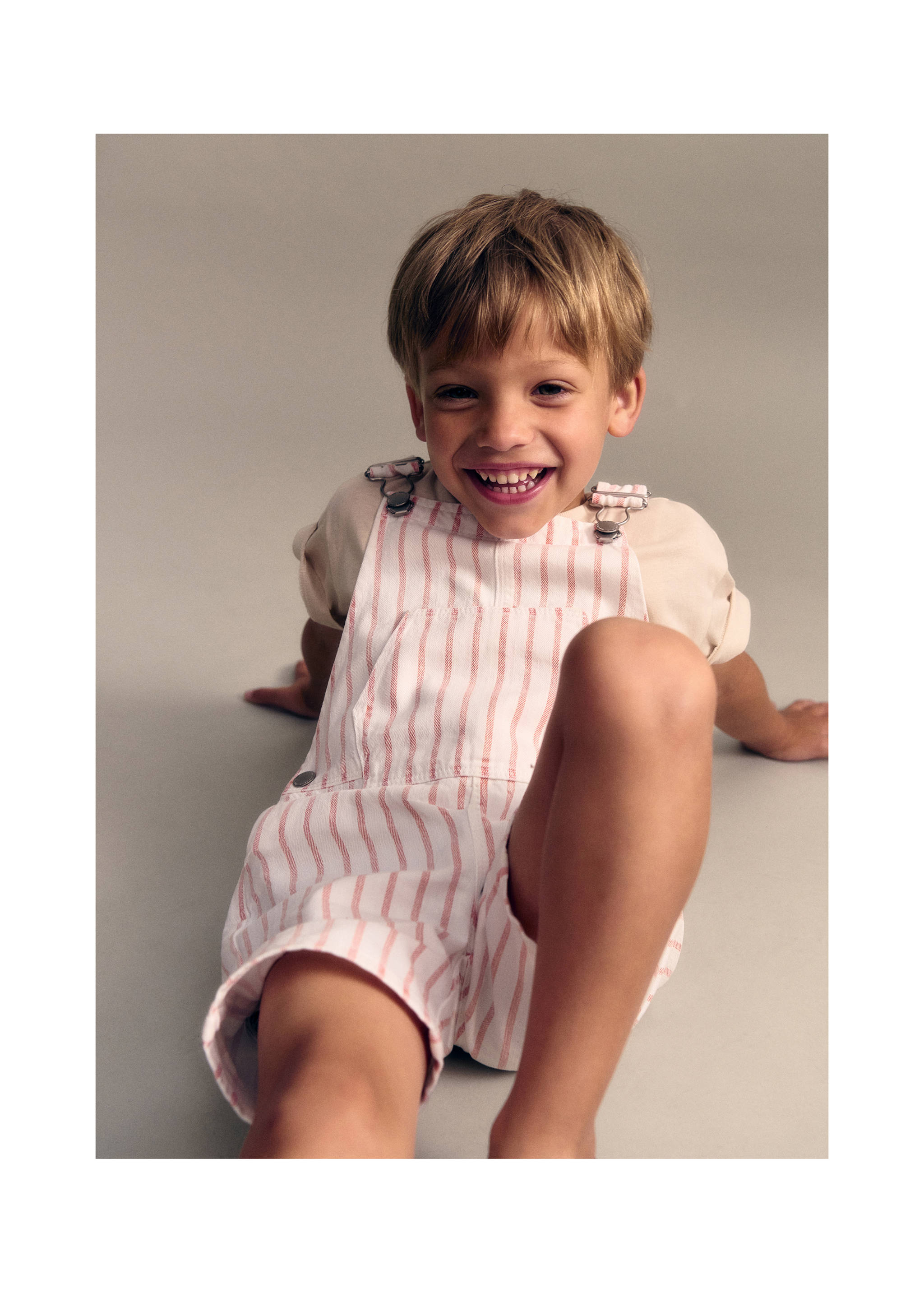 Striped cotton dungarees - Details of the article 5