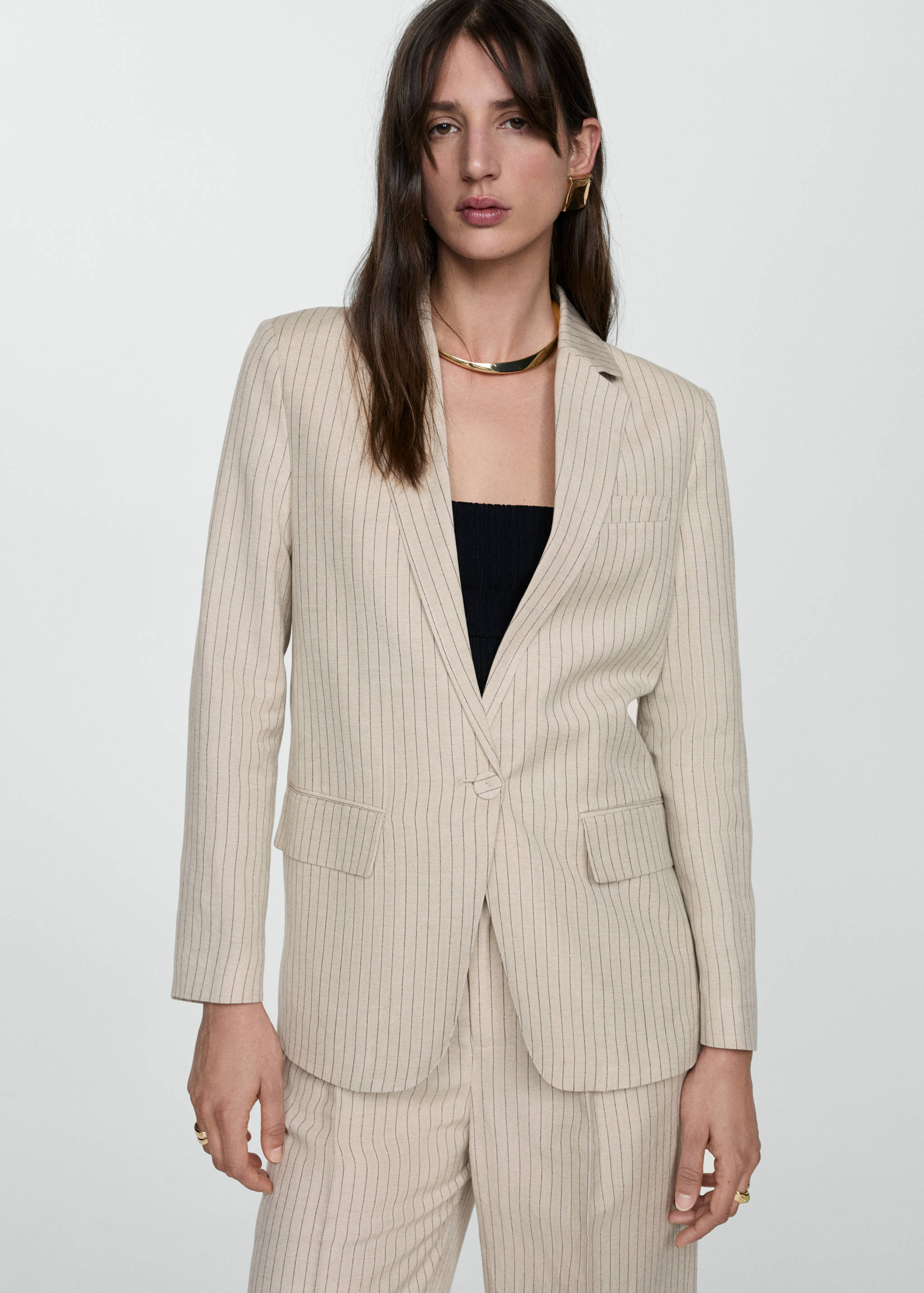 Pinstripe suit jacket - Medium plane