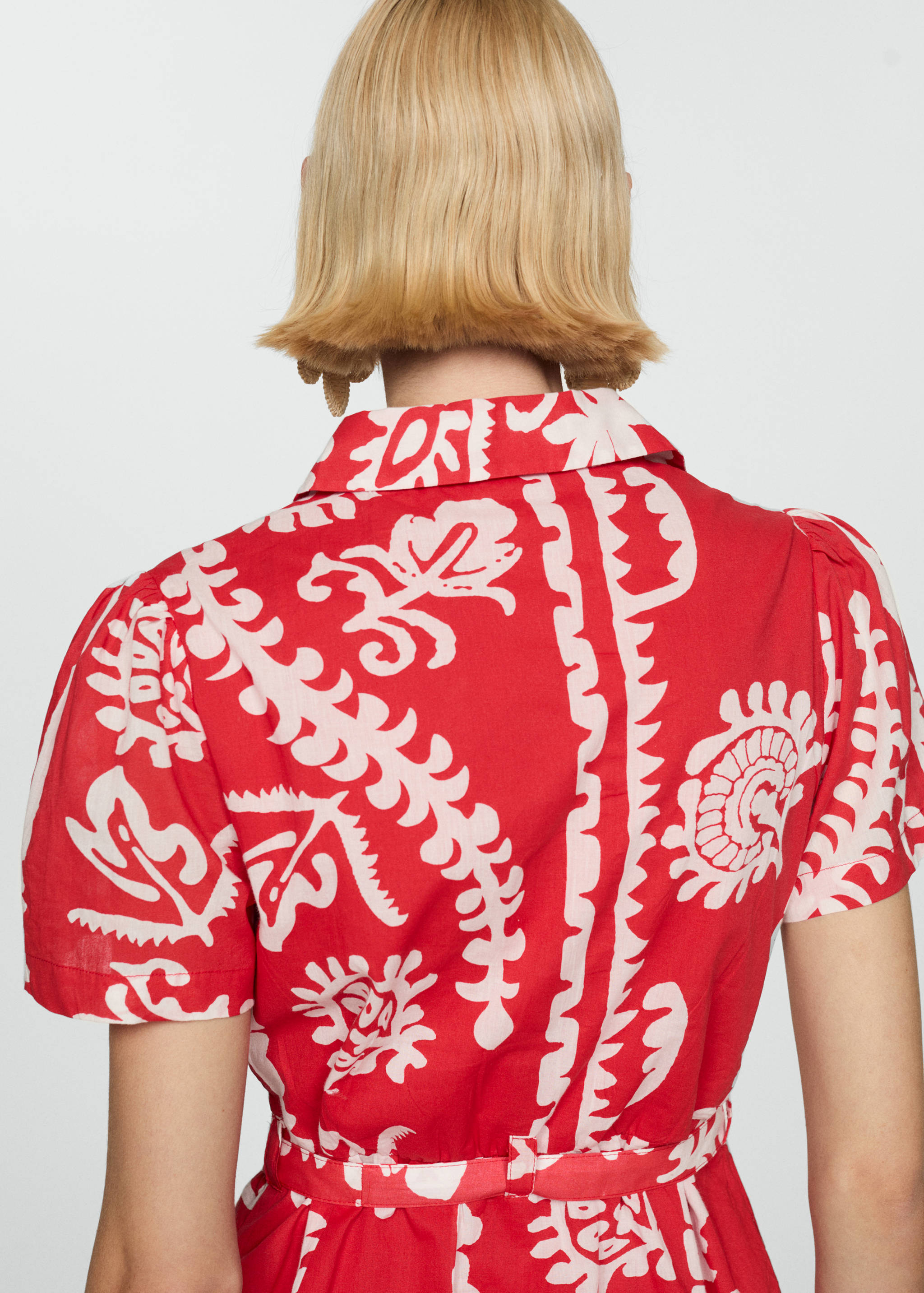 Printed bow dress - Details of the article 2