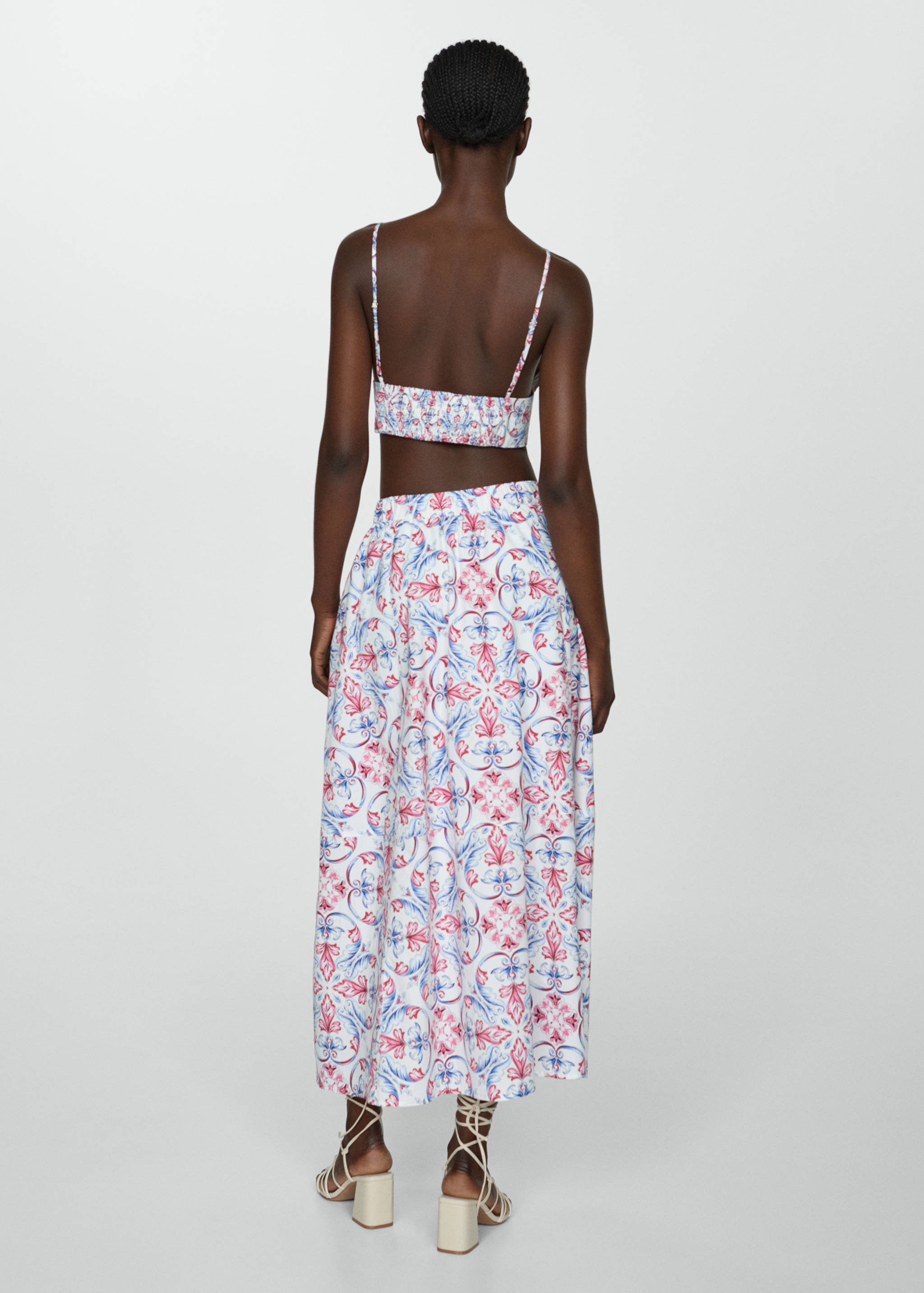 Falda midi estampada - Reverso del artículo