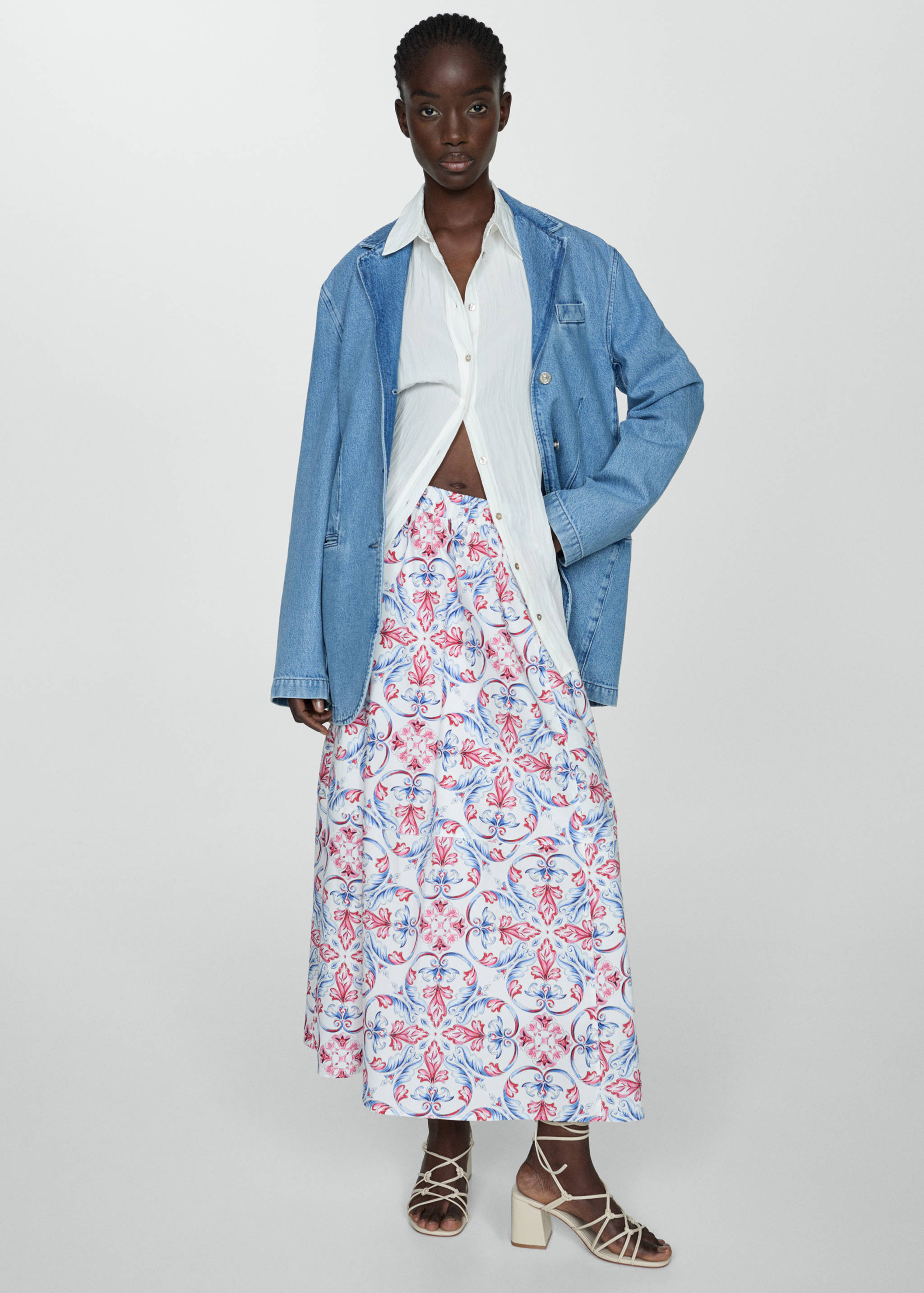 Falda midi estampada - Detalle del artículo 2