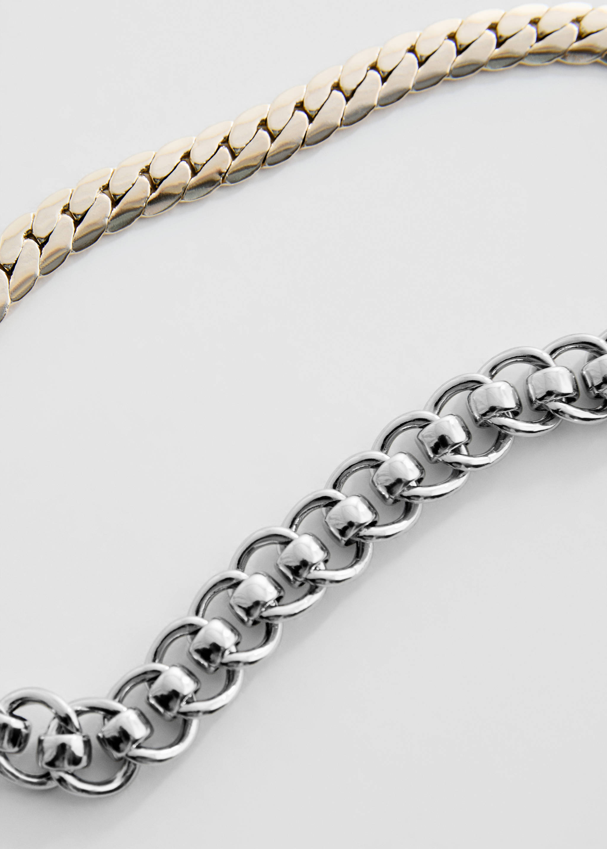 Collier chaîne combinée - Plan moyen