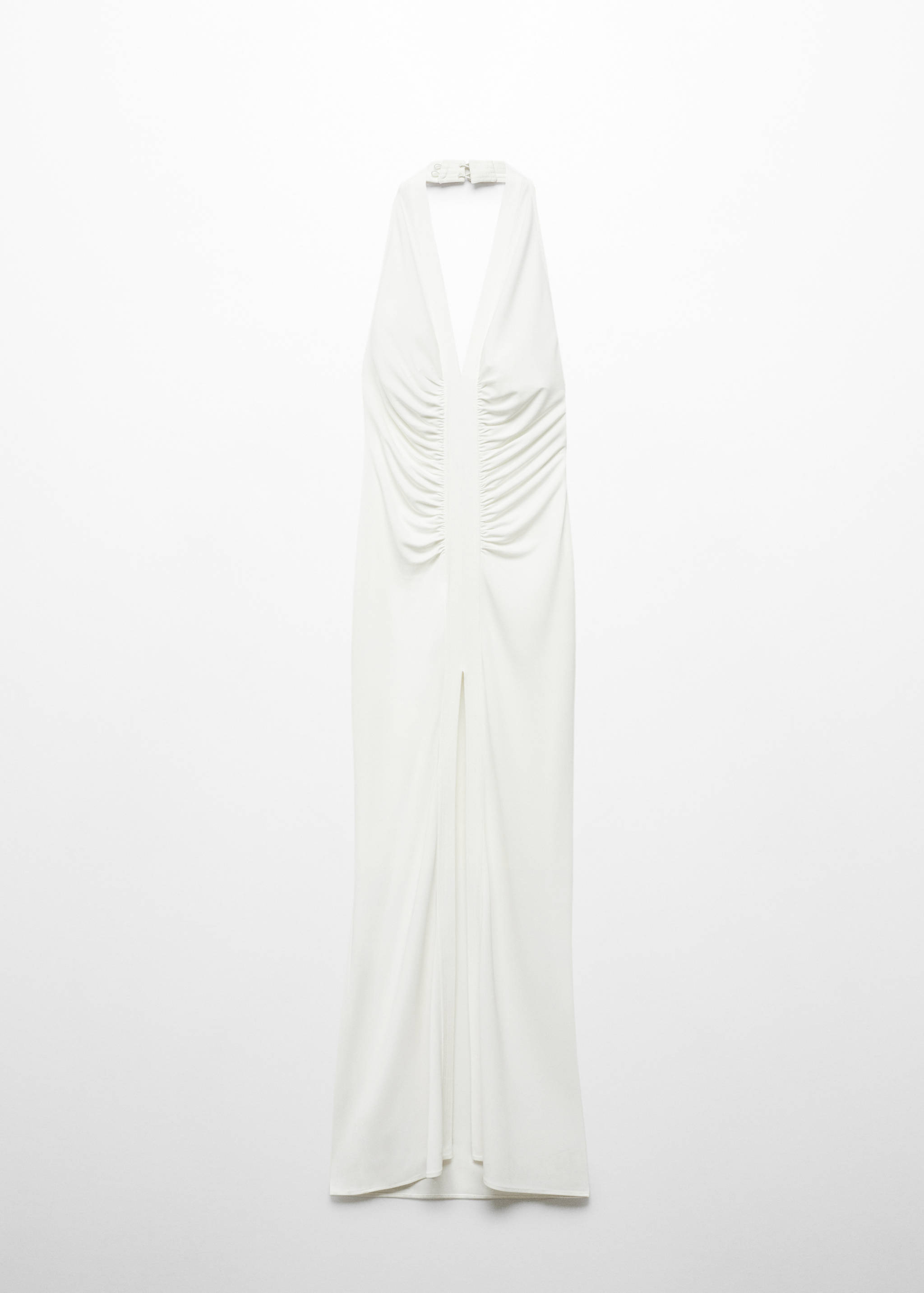Draped halter dress with opening - Article without model