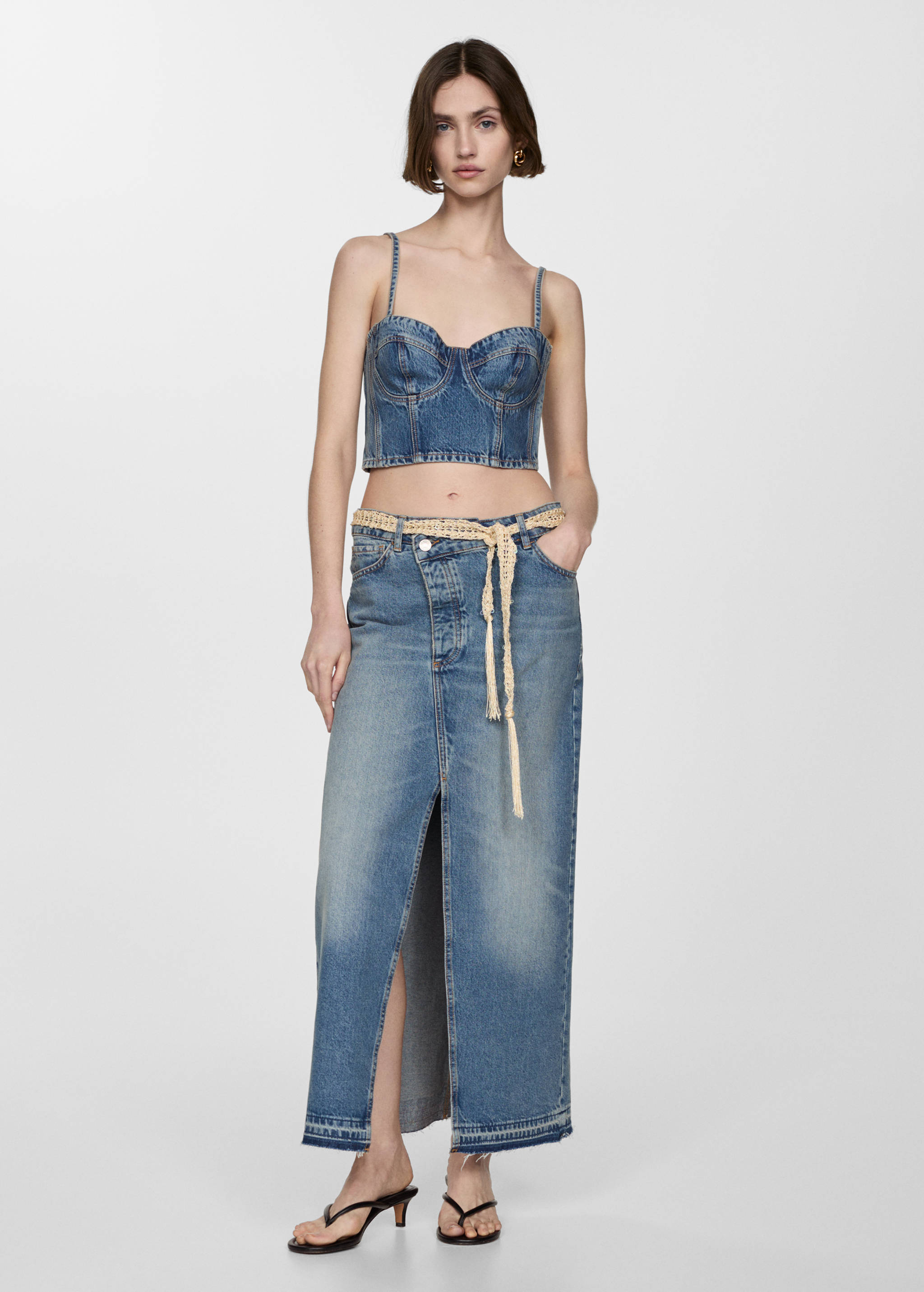 Crop Top aus Jeans - Allgemeine Ansicht