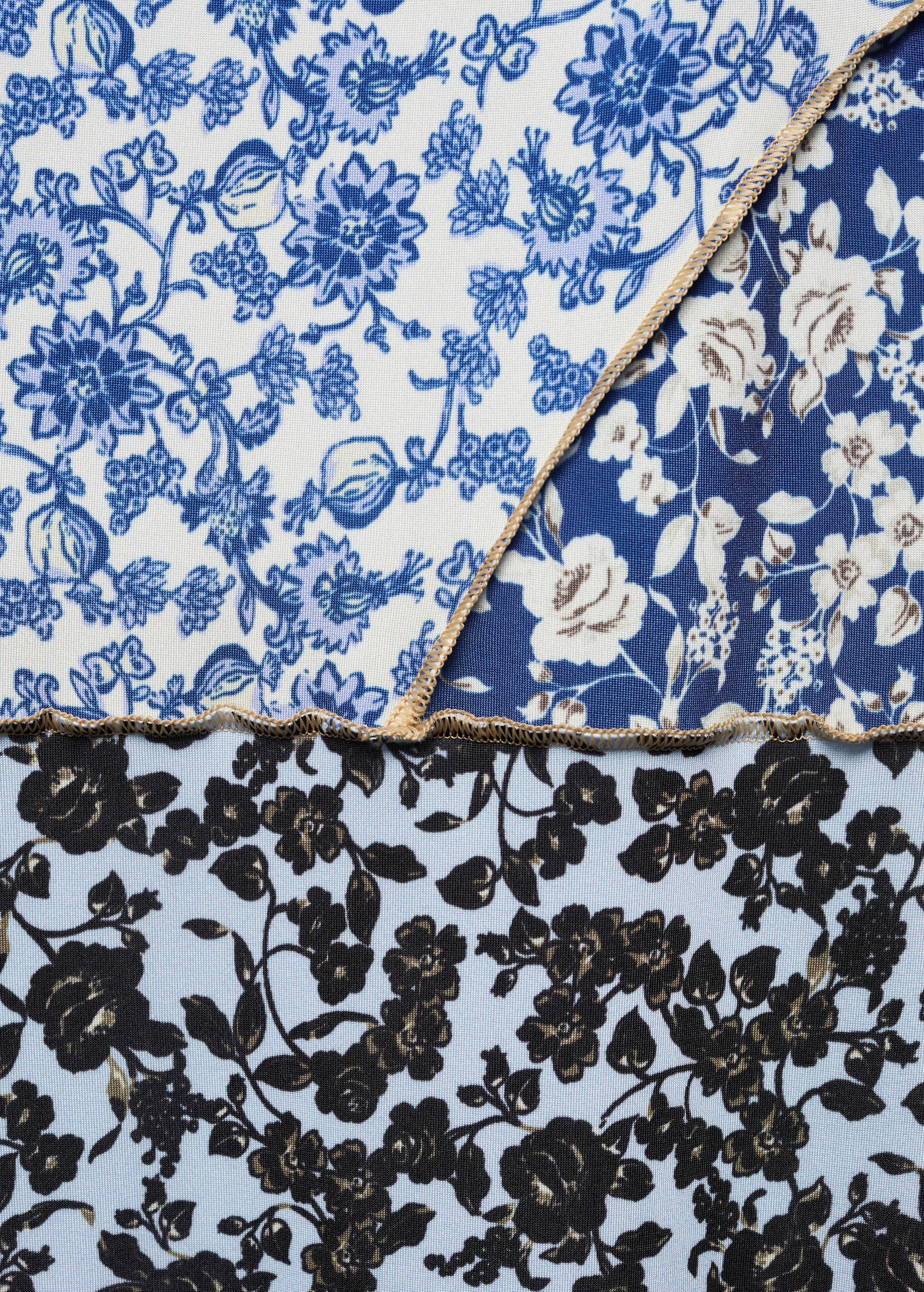 Vestido estampado costuras contraste - Detalle del artículo 8