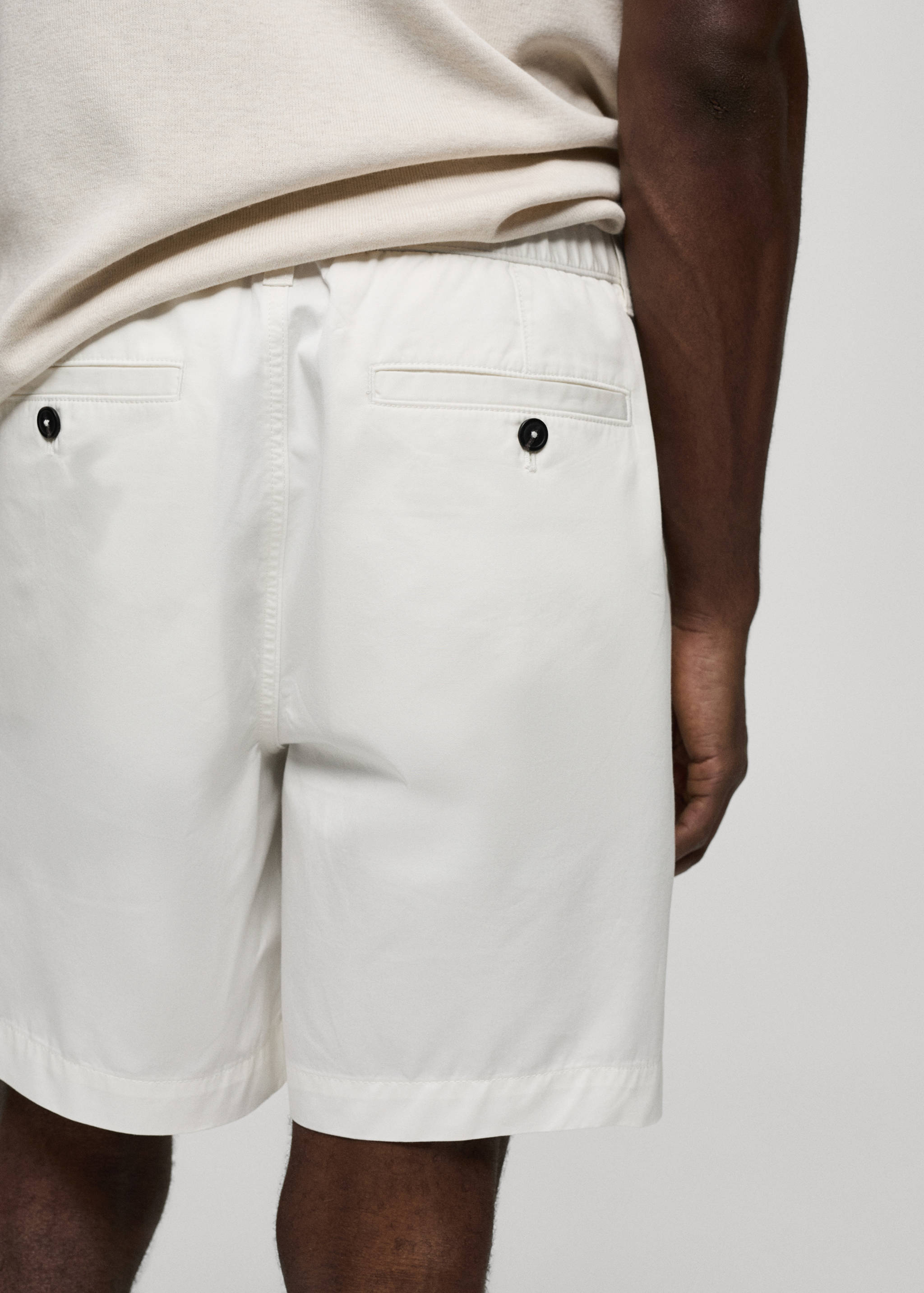 100% cotton bermuda shorts with drawstring - Details of the article 4