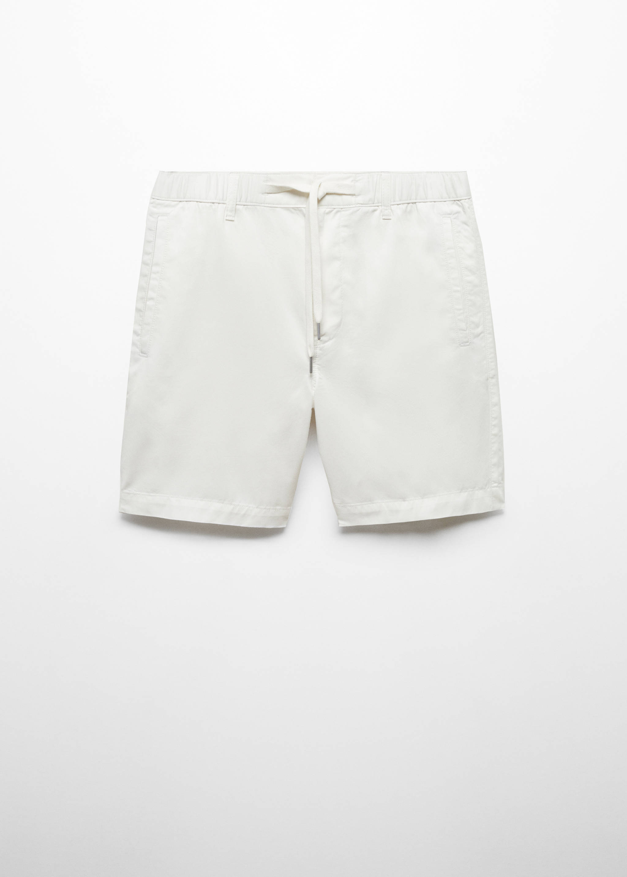 100% cotton bermuda shorts with drawstring - Article without model
