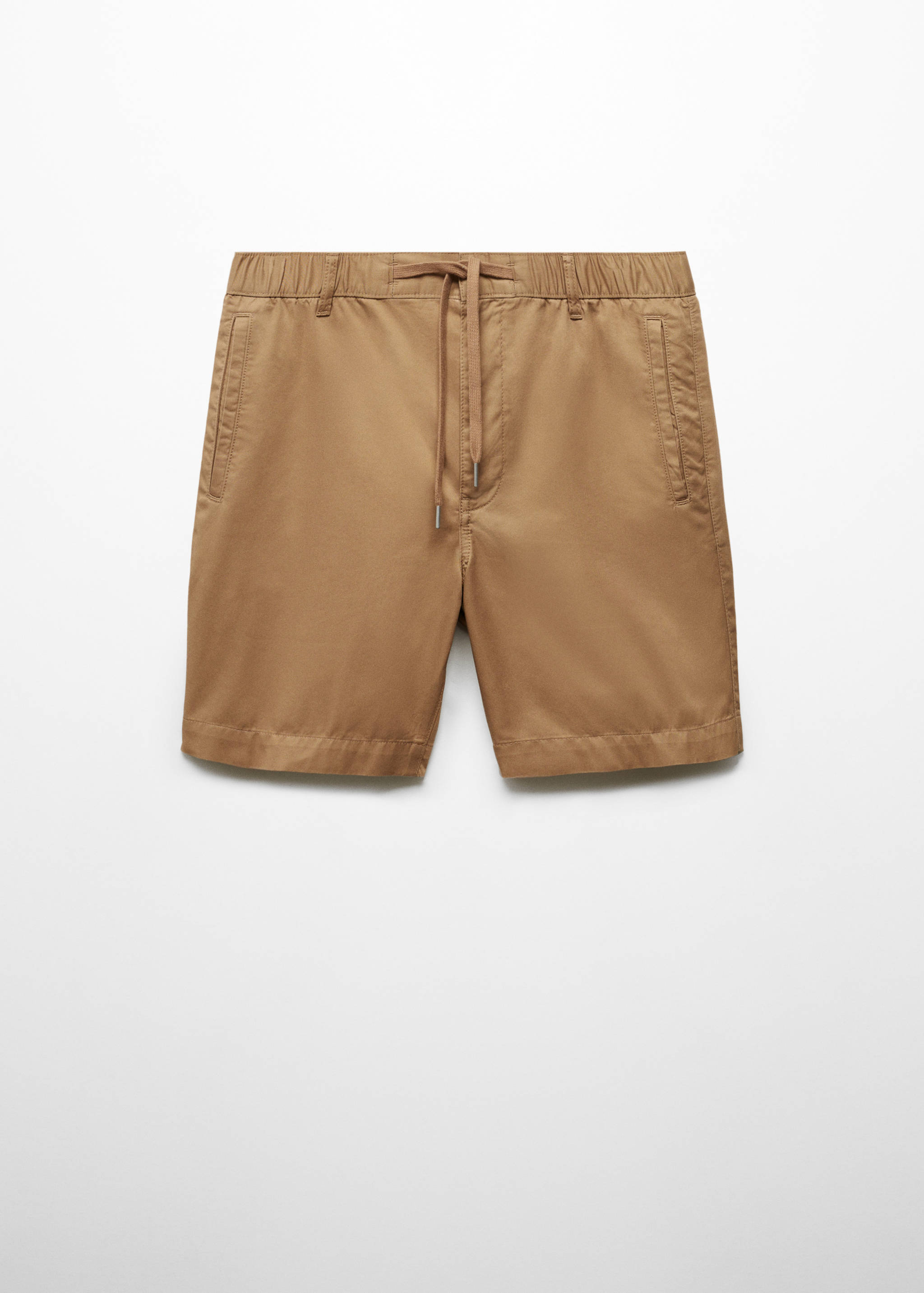 100% cotton bermuda shorts with drawstring - Article without model