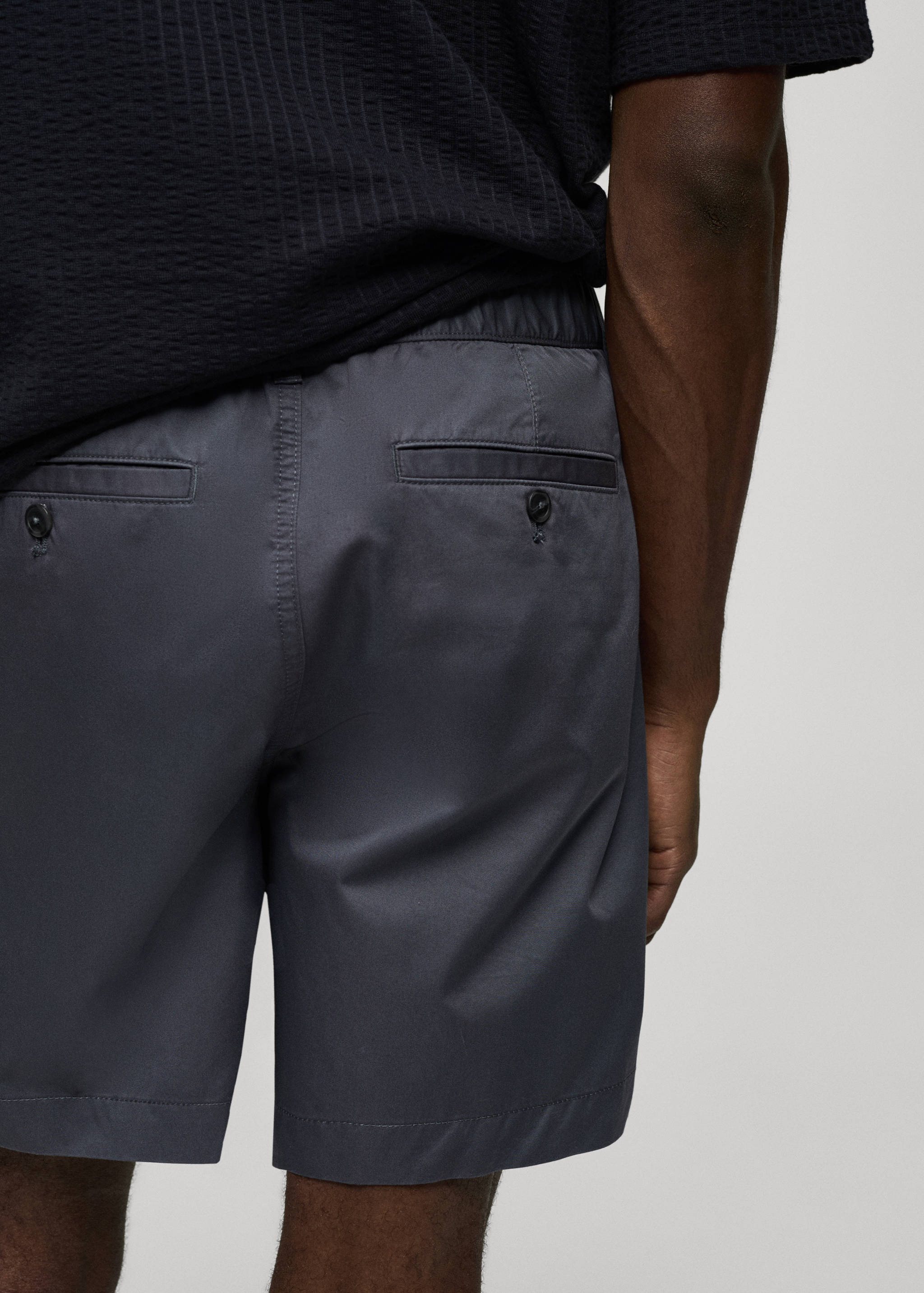 100% cotton bermuda shorts with drawstring - Details of the article 4