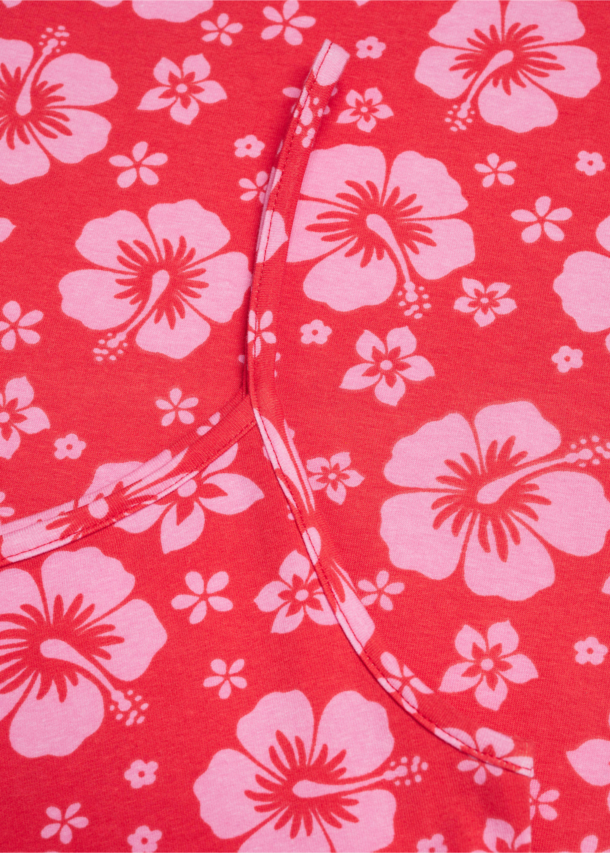 Short floral dress - Details of the article 8, Red. Ref: 67099225-00.