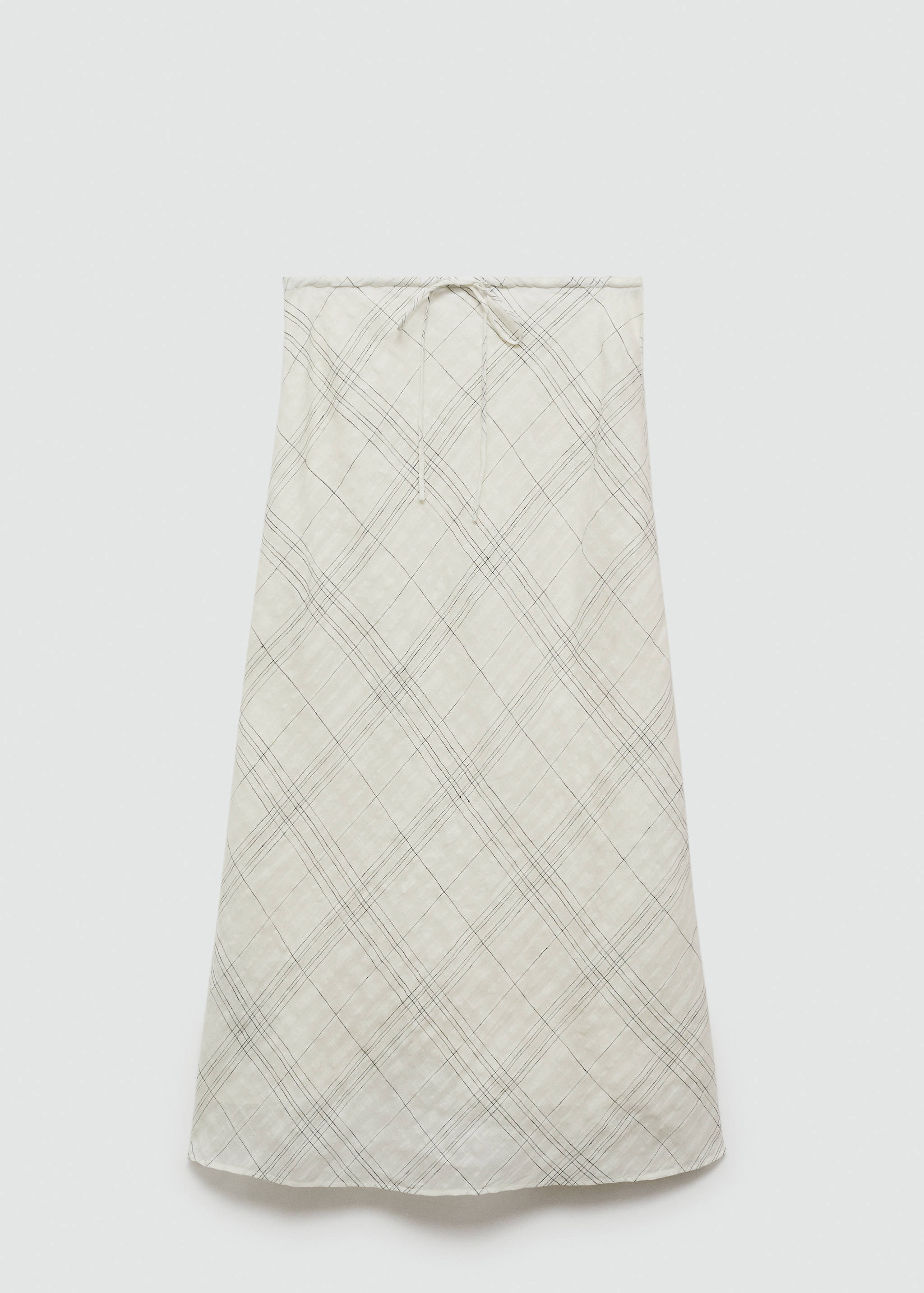 Printed linen-blend skirt - Article without model