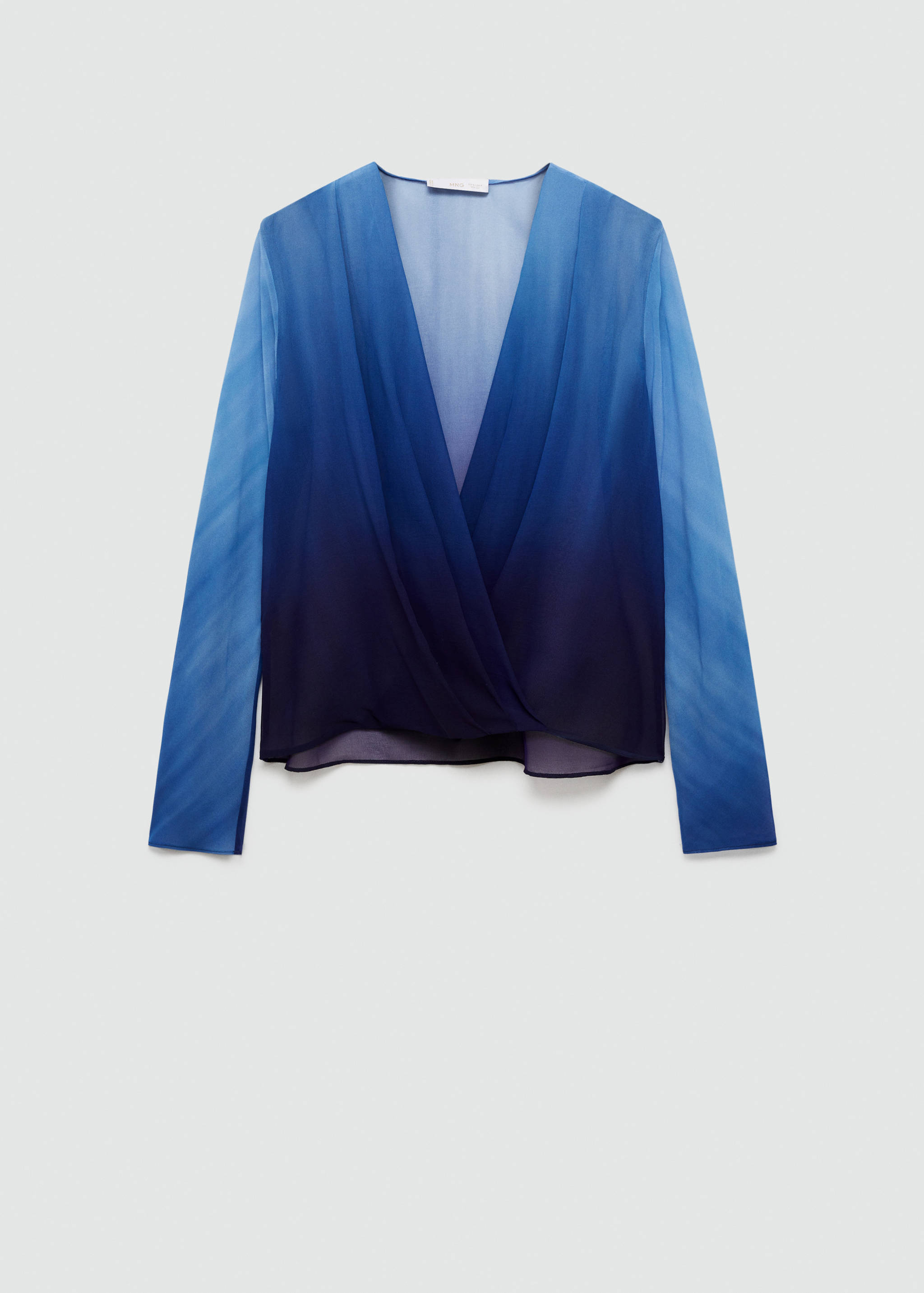 Semi-transparent wrap blouse - Article without model
