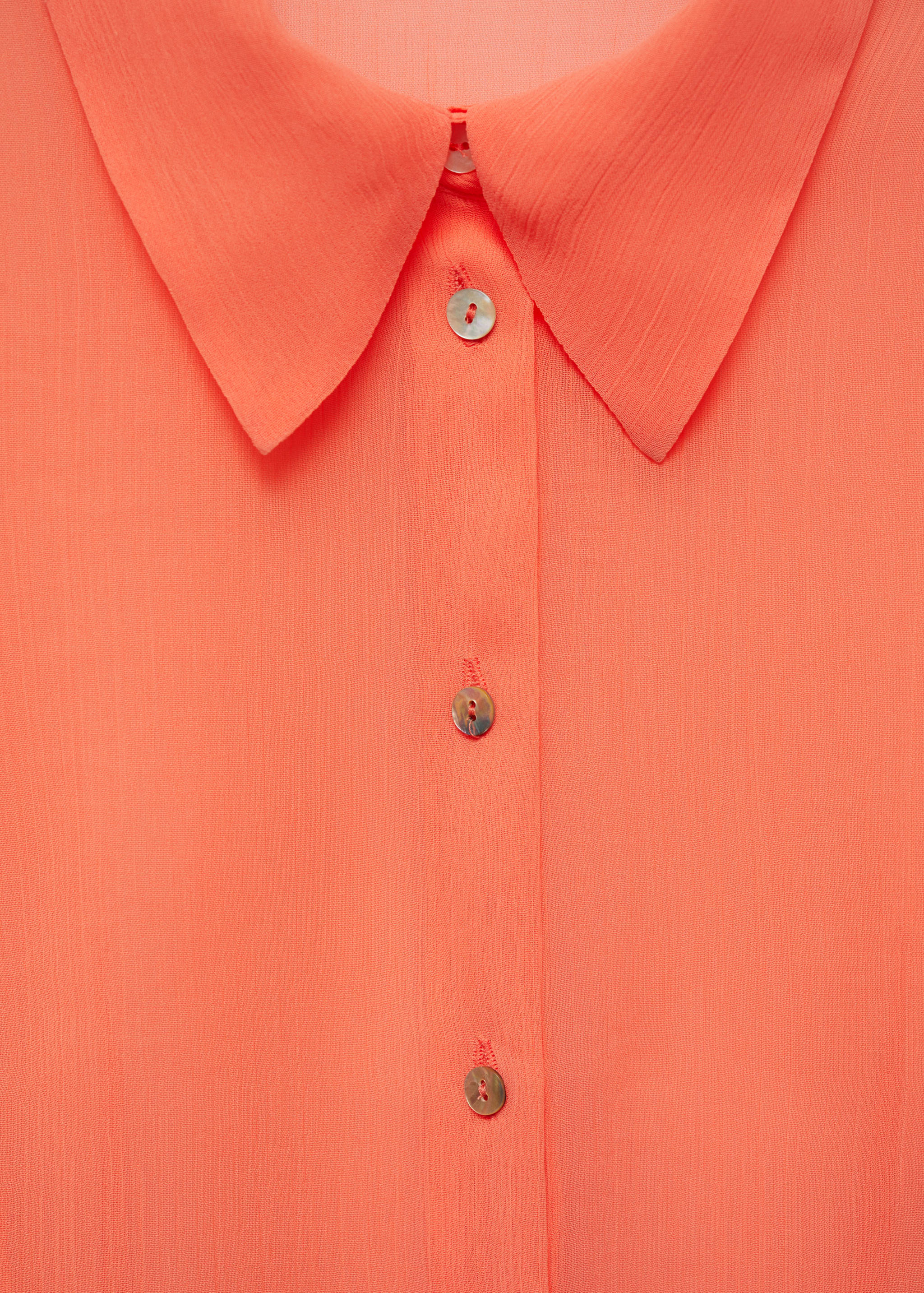 Semi-transparent button-down shirt - Details of the article 8