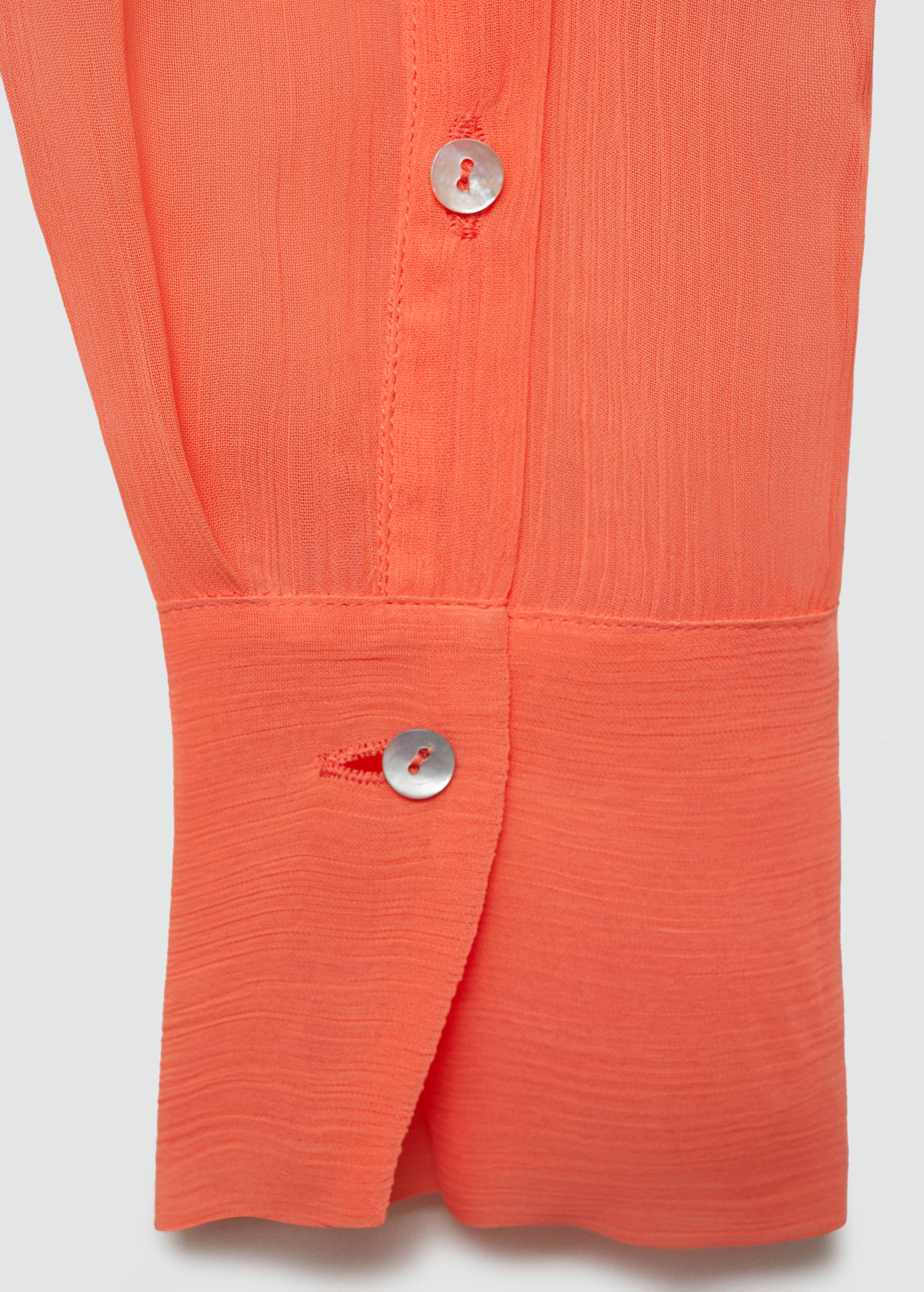 Semi-transparent button-down shirt - Details of the article 0