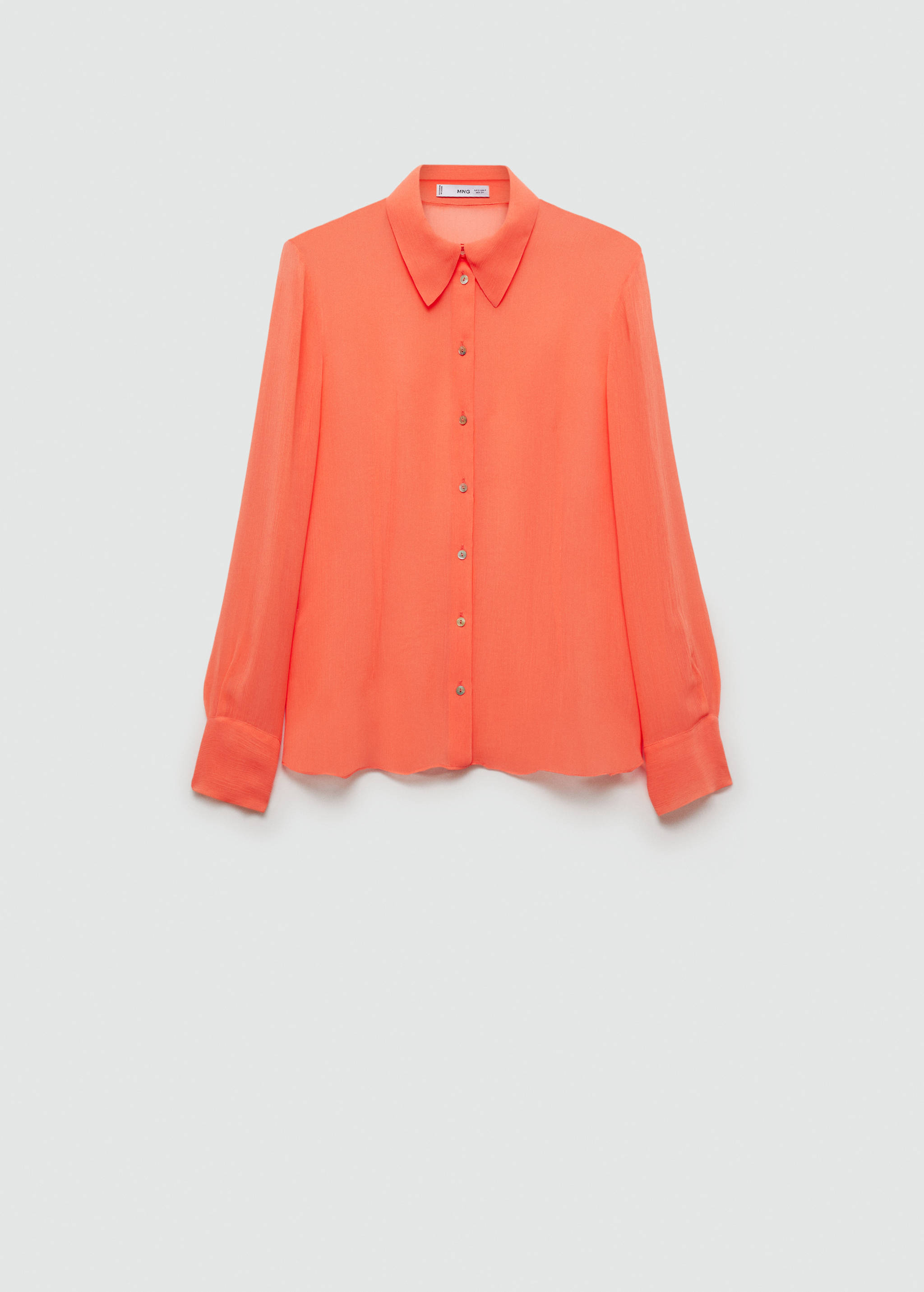 Semi-transparent button-down shirt - Article without model
