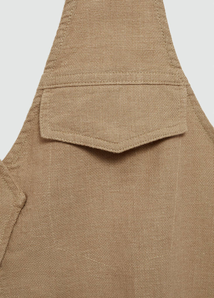 Pocket halter-neck top — Brown