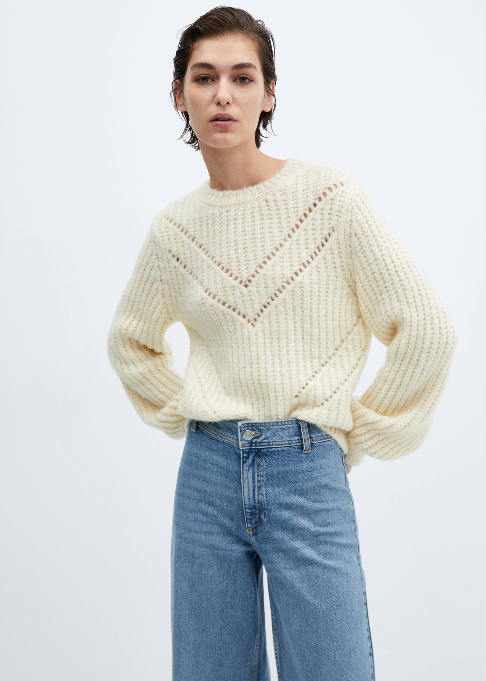 Jean style jupe-culotte Catherin taille haute - Détail de l'article 1