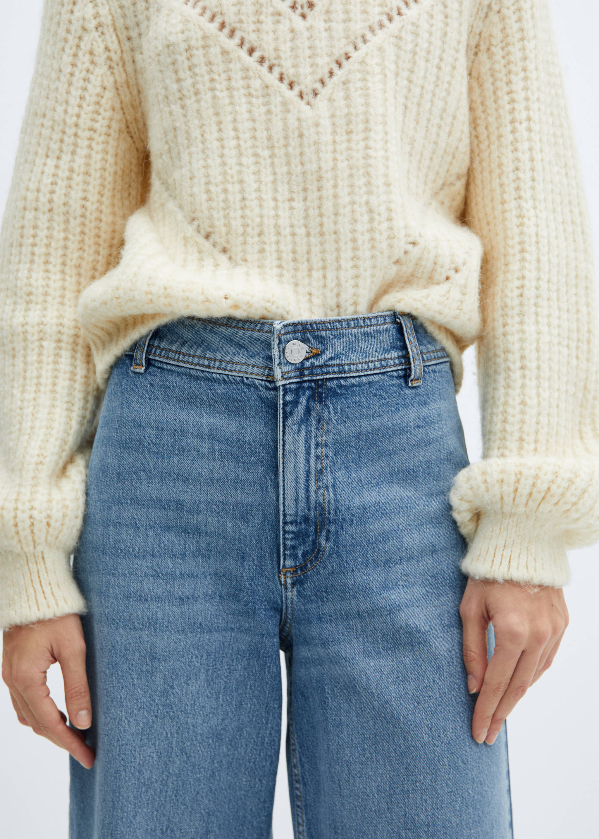 Jean style jupe-culotte Catherin taille haute - Détail de l'article 6