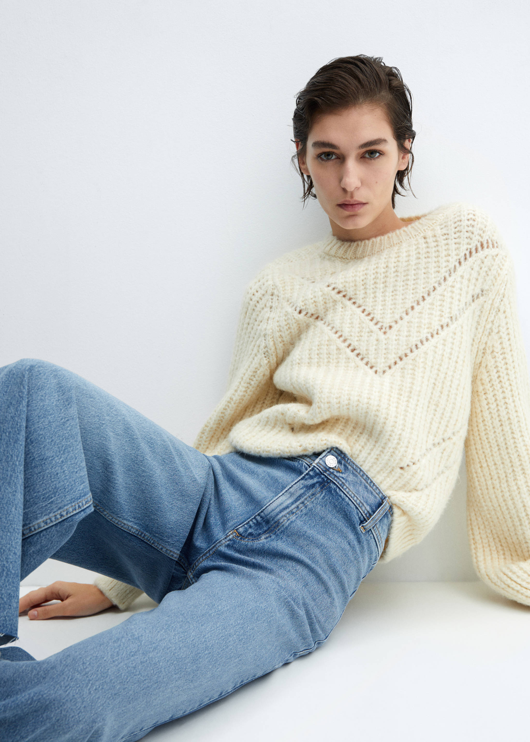 Jean style jupe-culotte Catherin taille haute - Détail de l'article 2