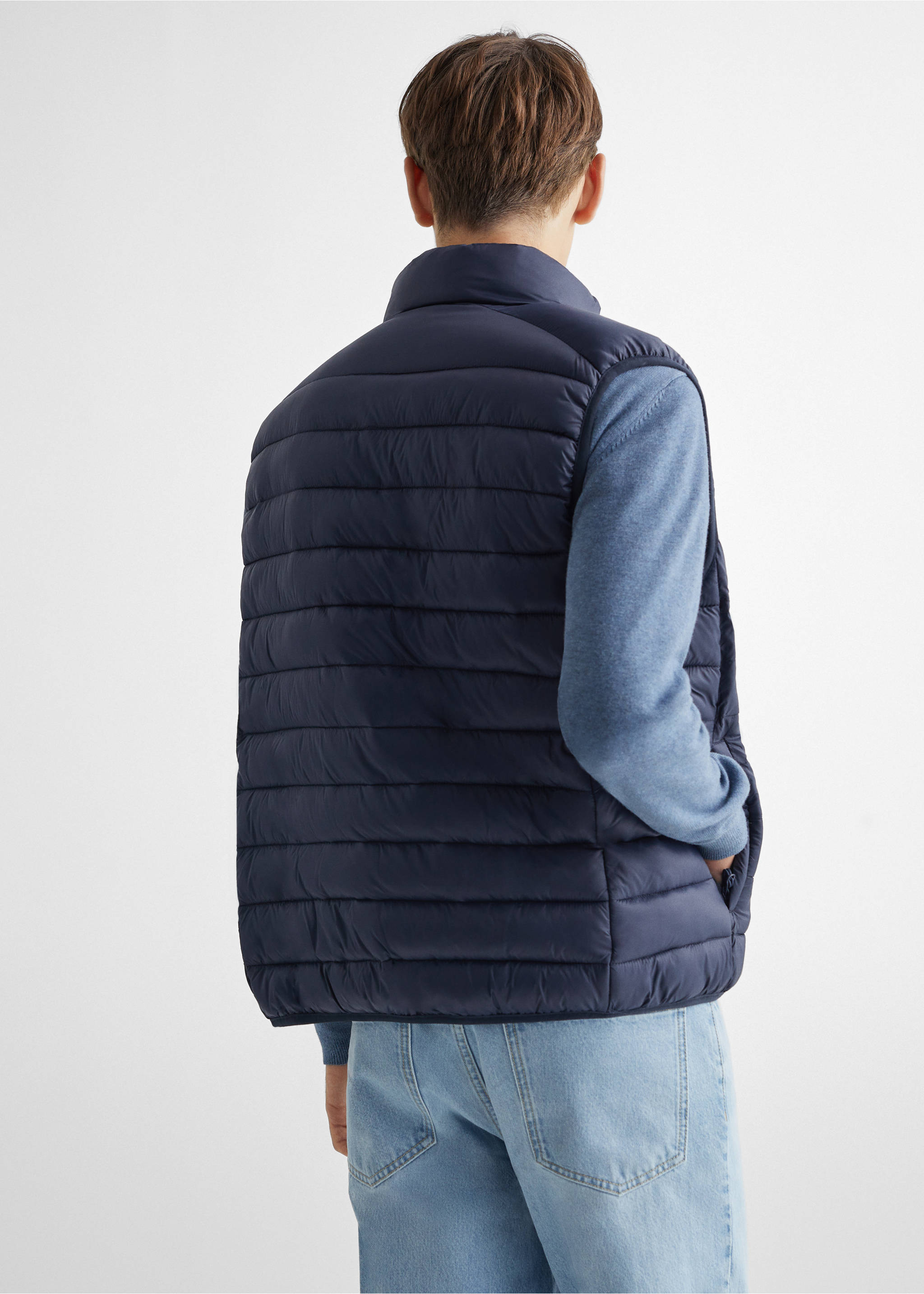 Chaleco acolchado - Reverso del artículo, Azul marino. Ref: 67960470-00.