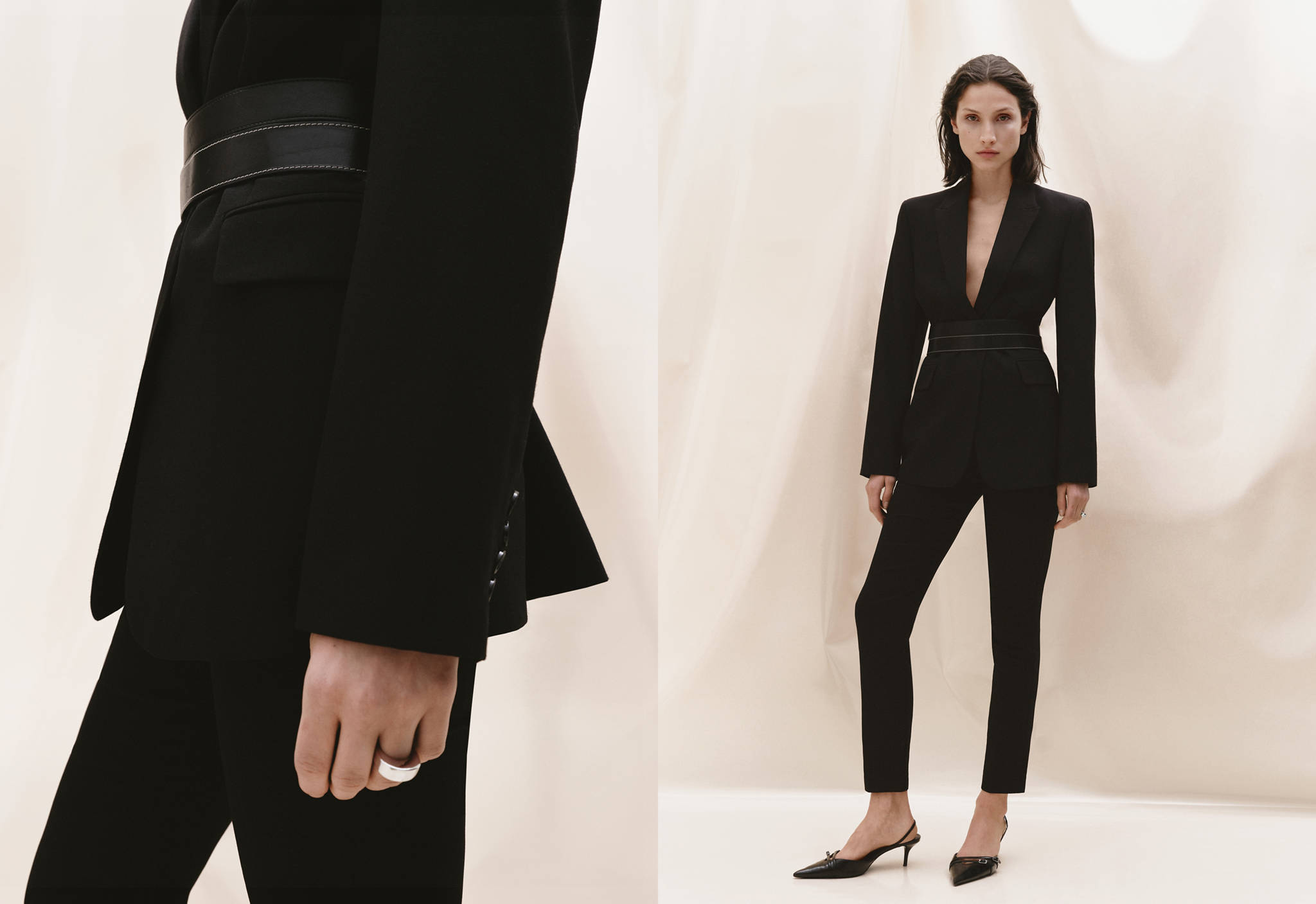 Crop skinny trousers - Panoramic plane