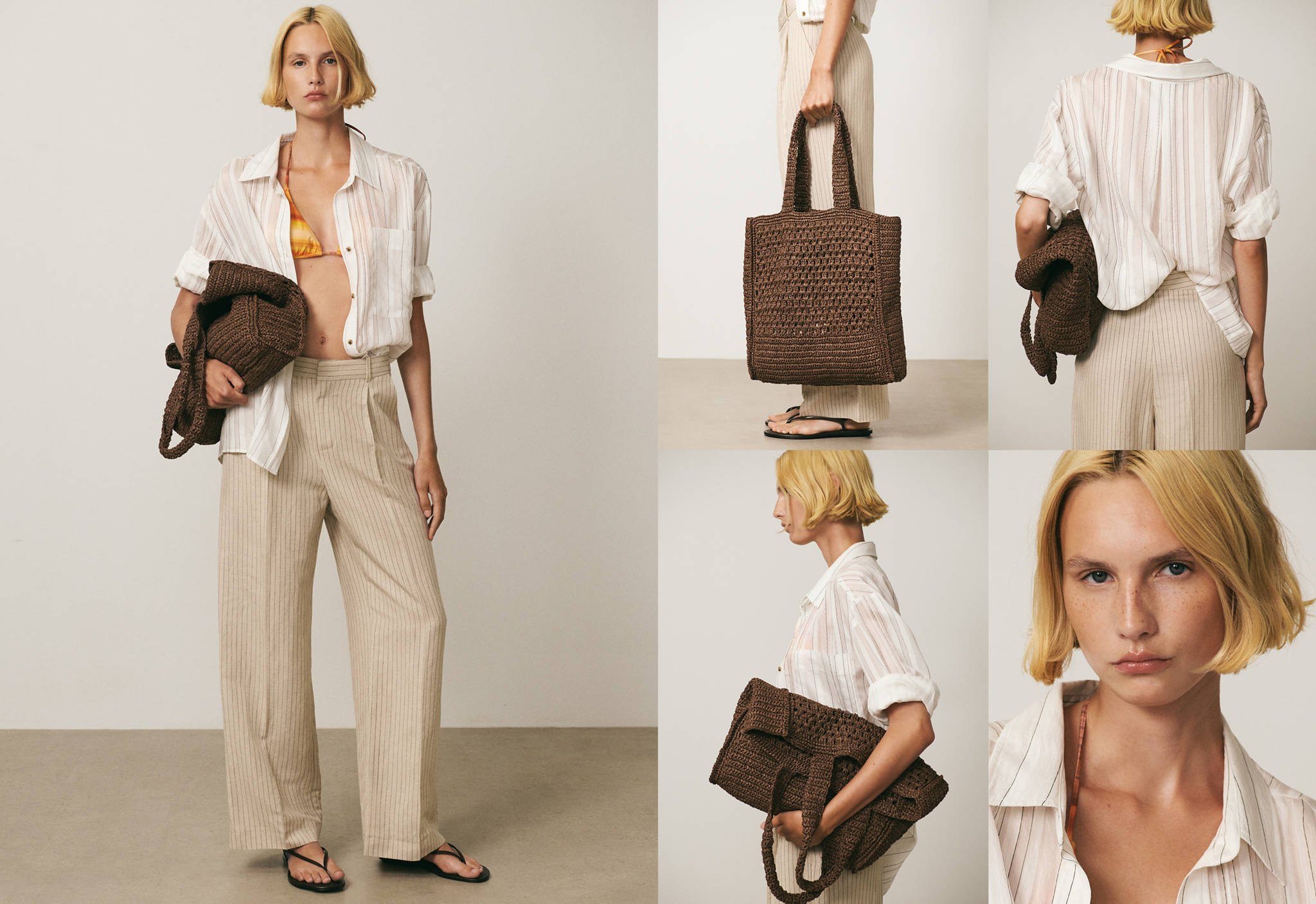 Natural fibre shopper bag - Panoramic plane