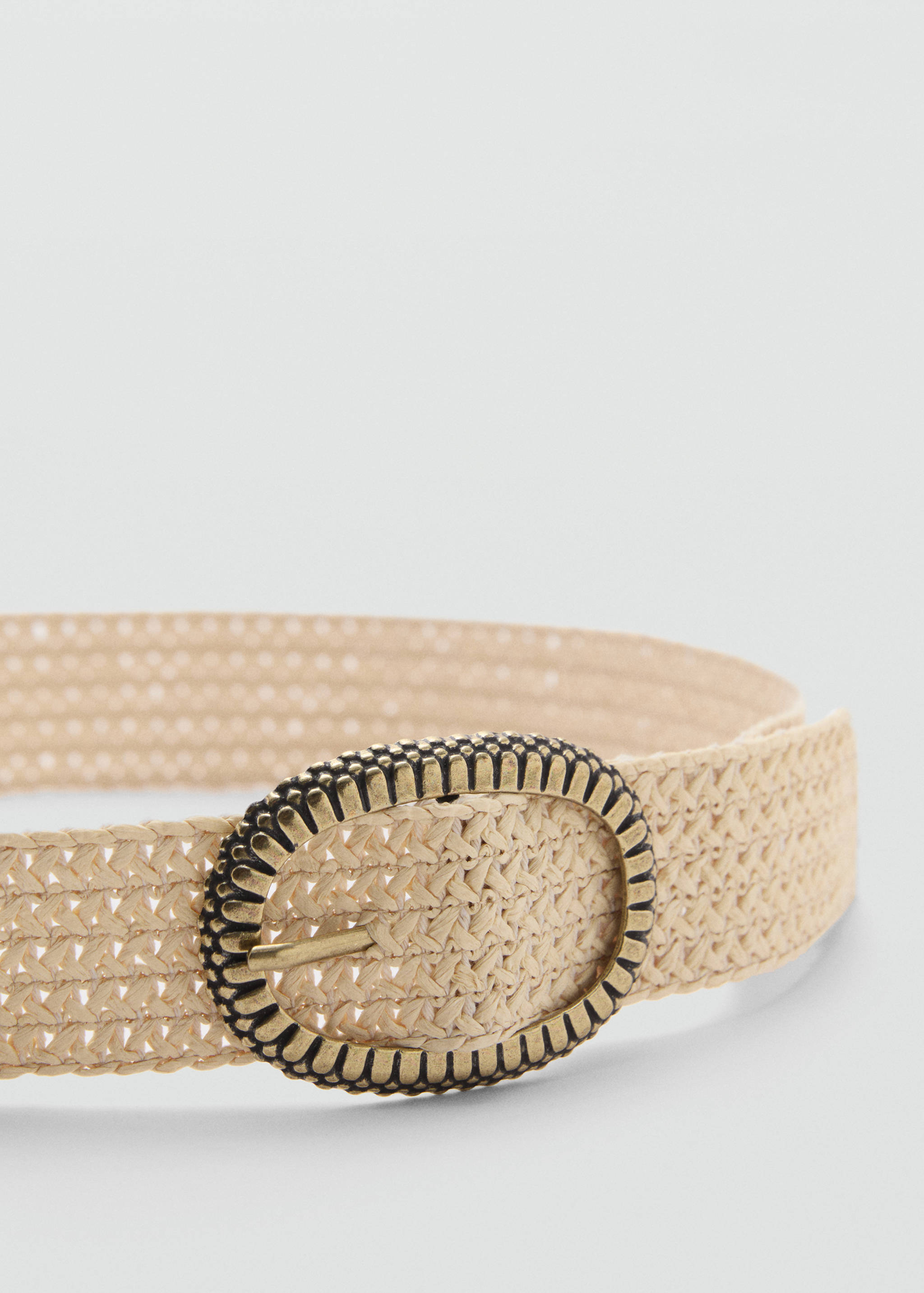 Natural fibre belt with buckle - Medium plane