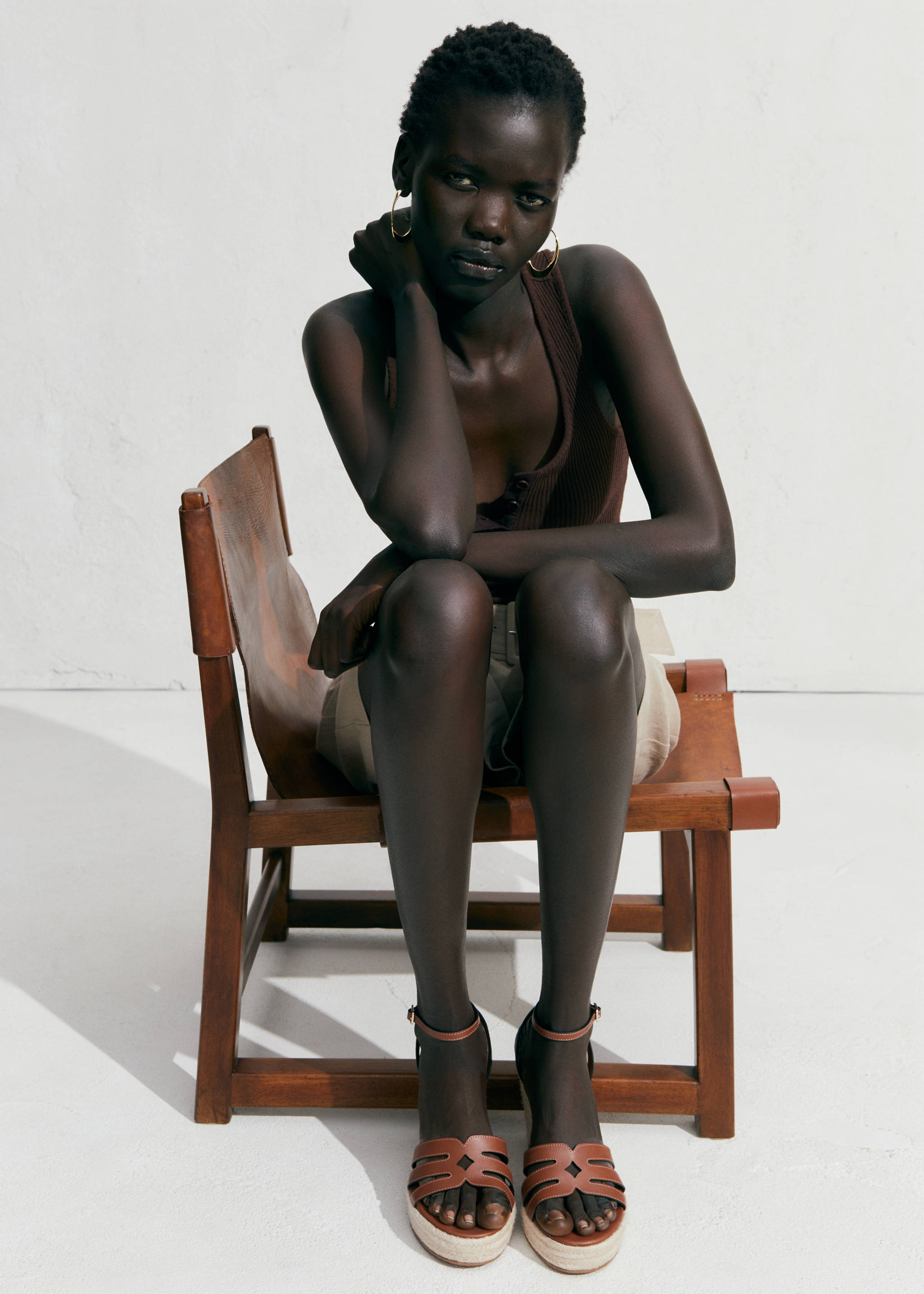 Wedge strips sandals - General plane