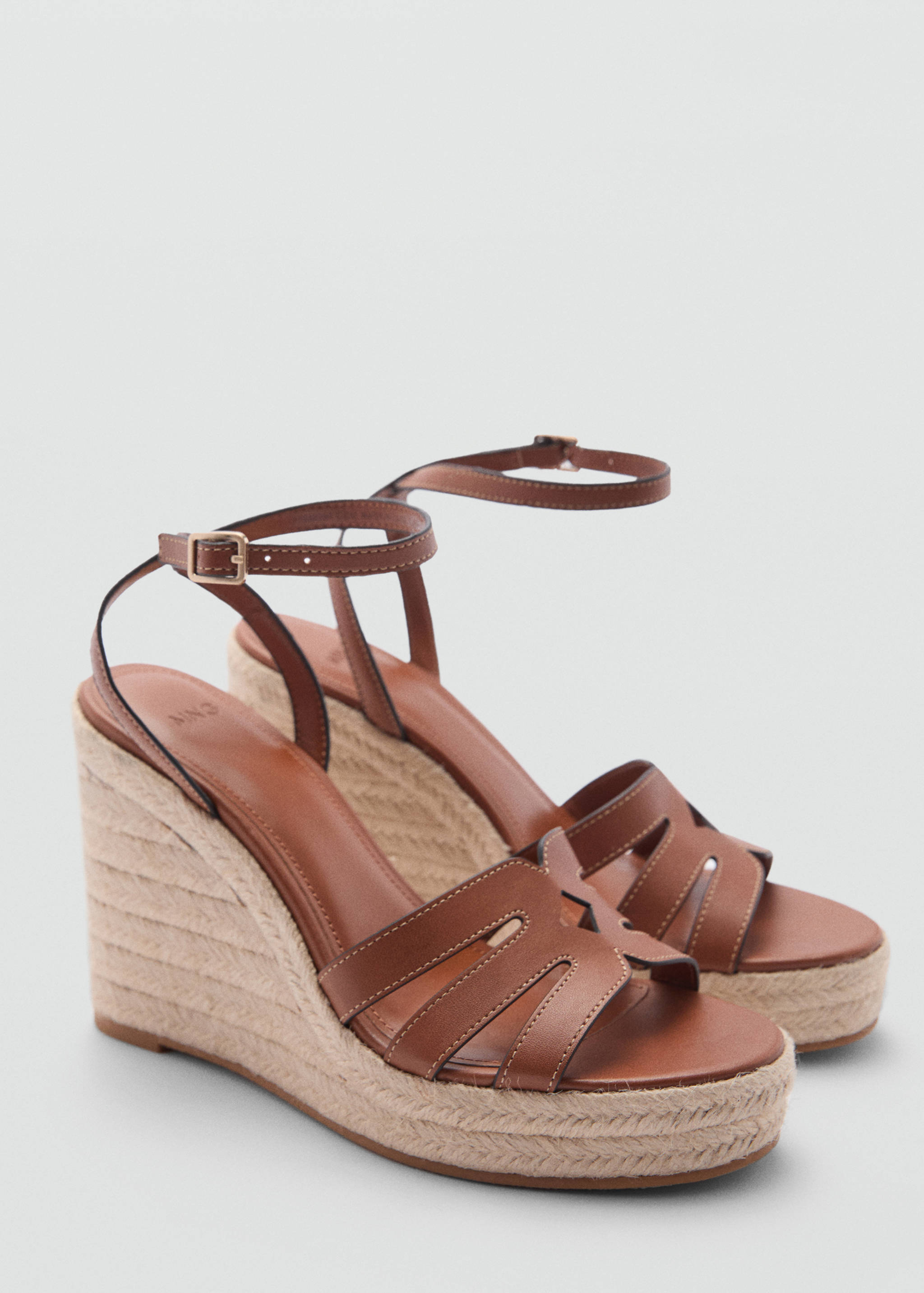 Wedge strips sandals - Medium plane