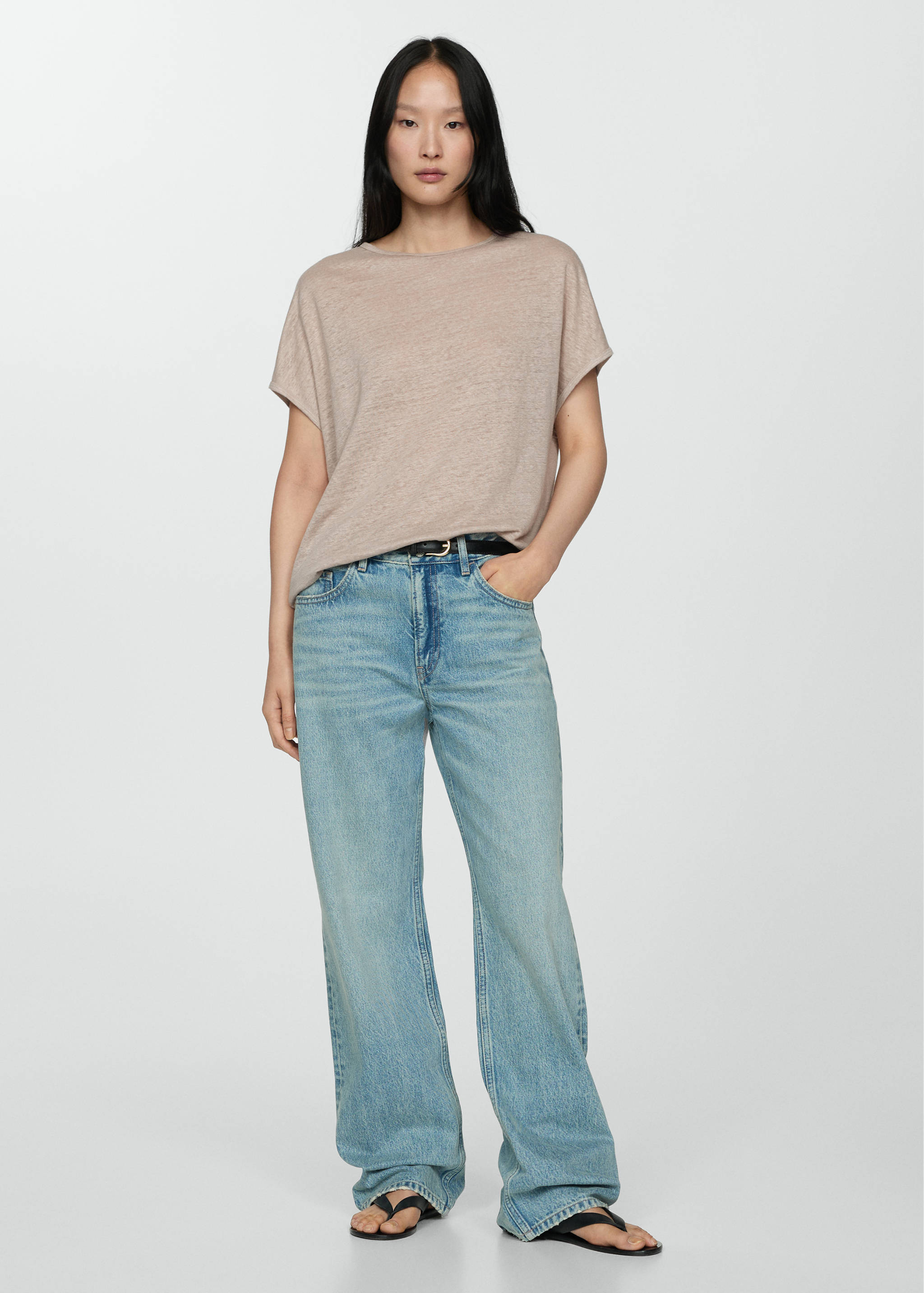 T-shirt lin manches courtes - Plan général