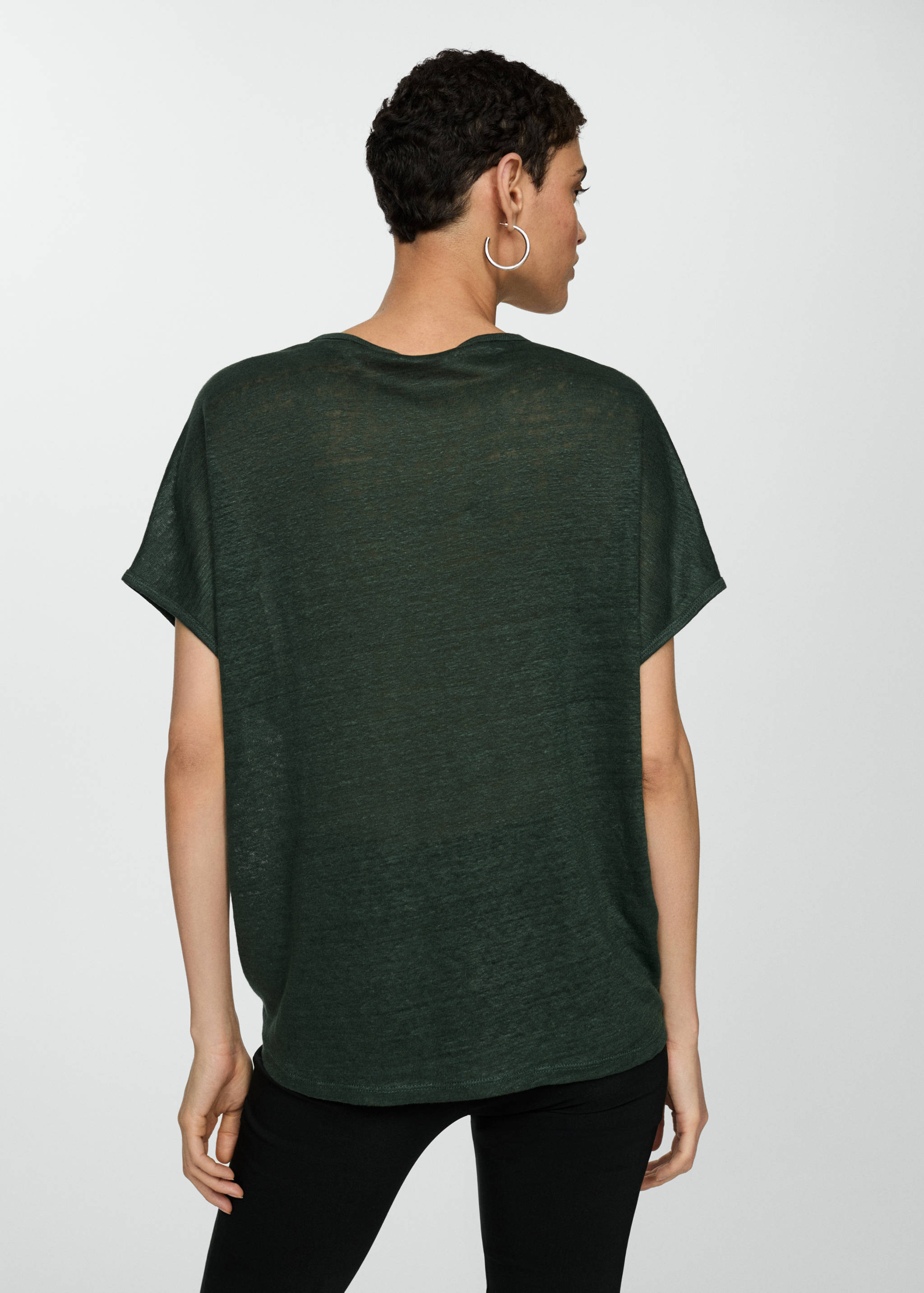 T-shirt lin manches courtes - Verso de l’article