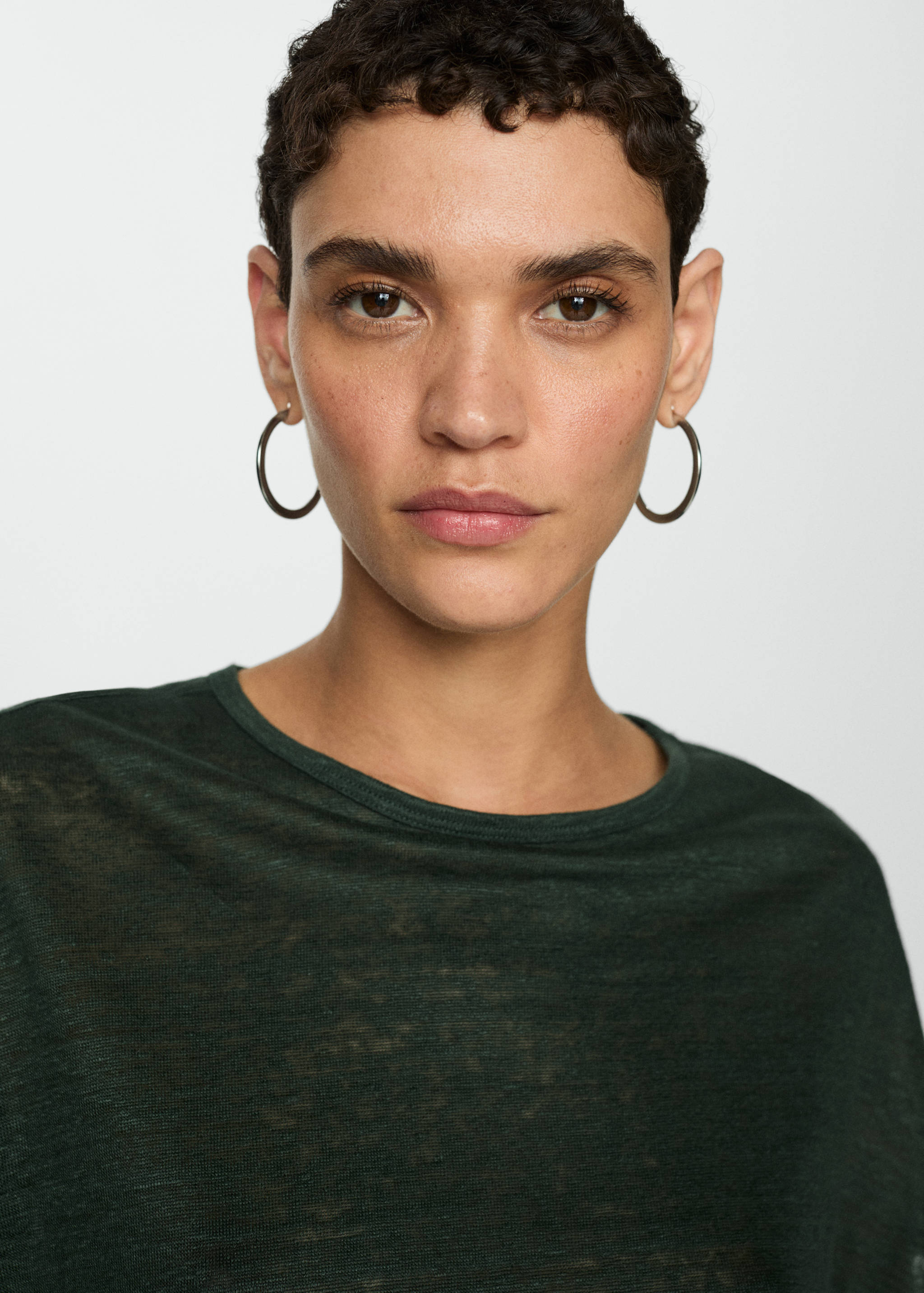 T-shirt lin manches courtes - Détail de l'article 1