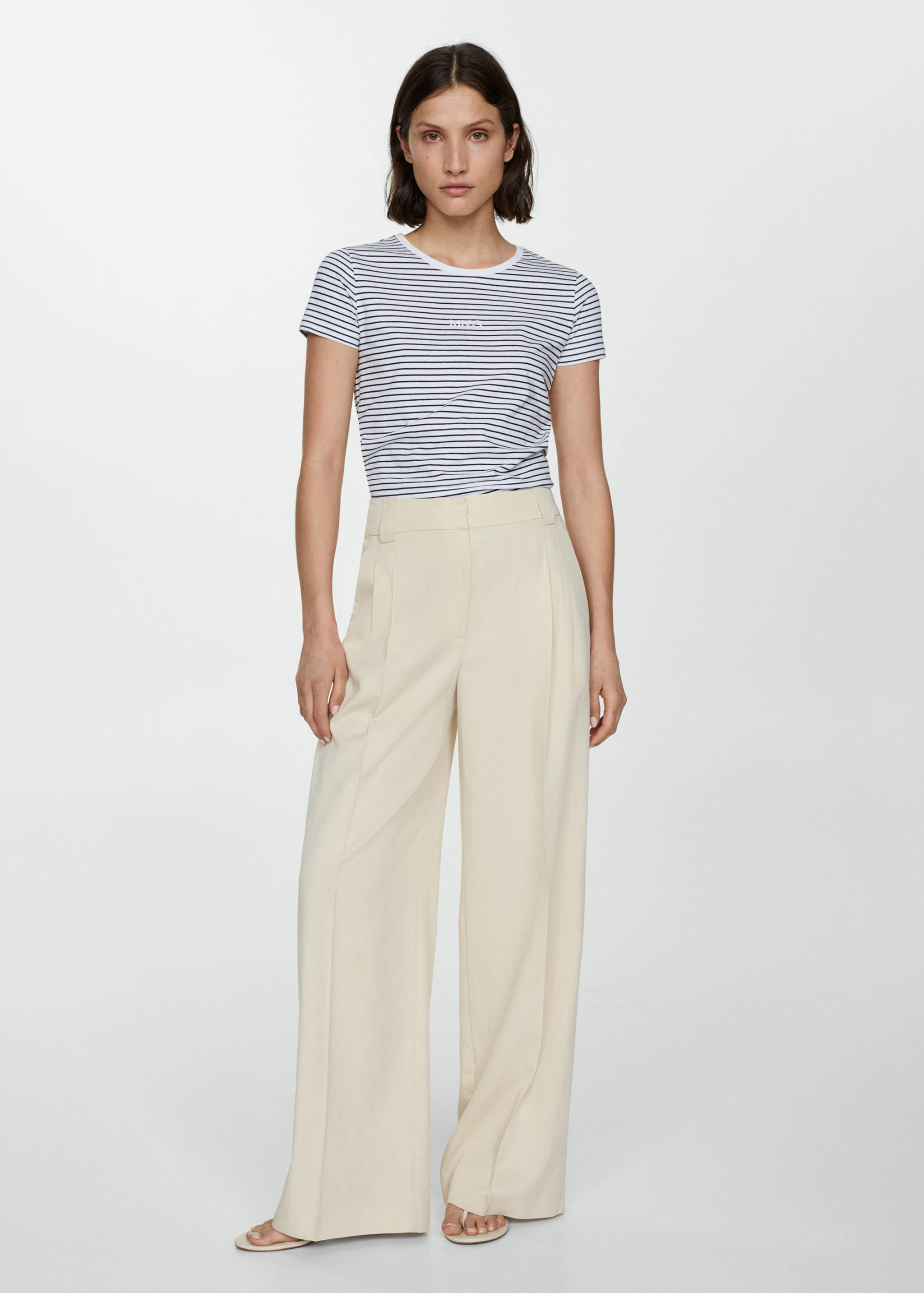 Striped logo T-shirt - General plane