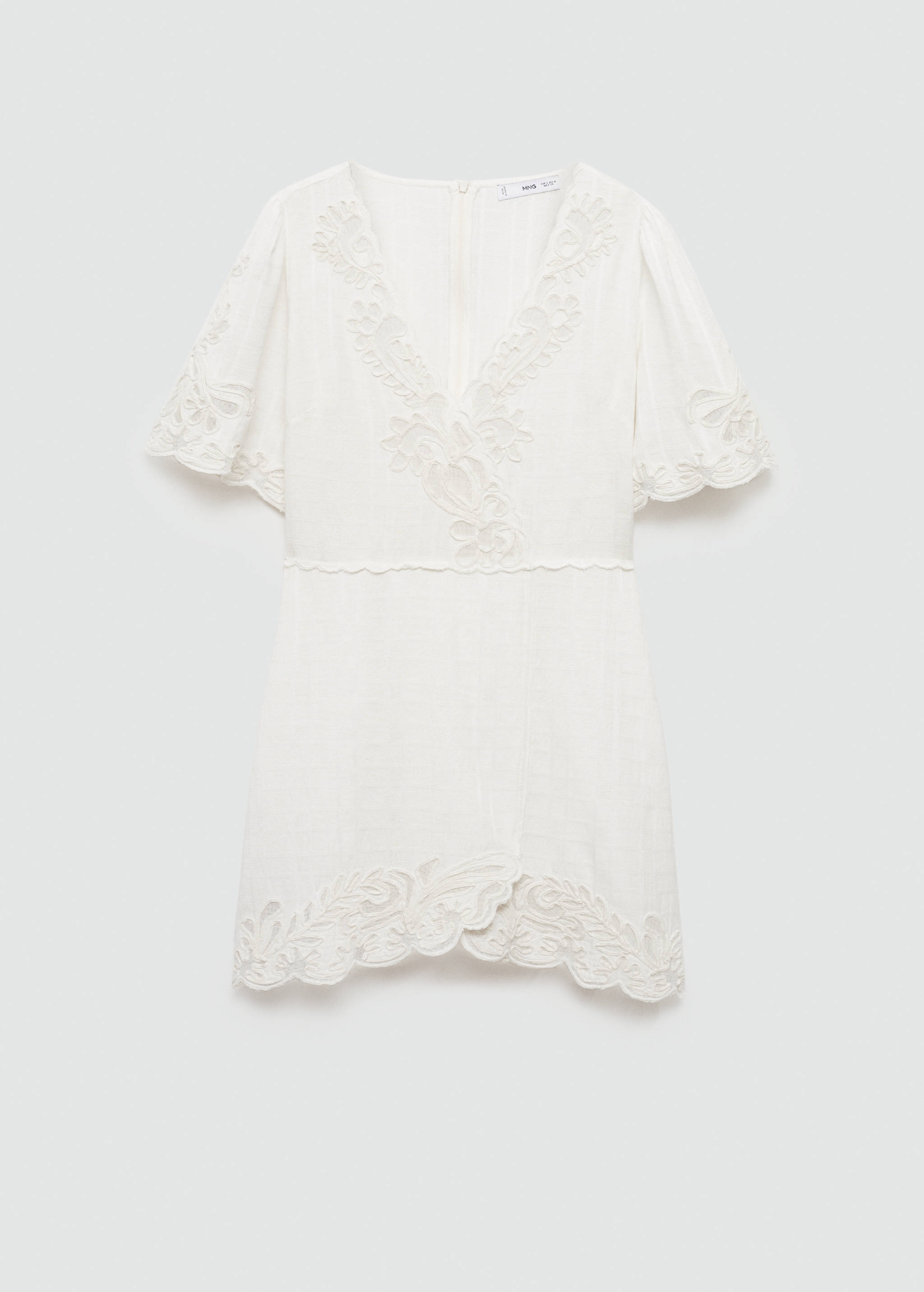 Embroidered short dress - Article without model