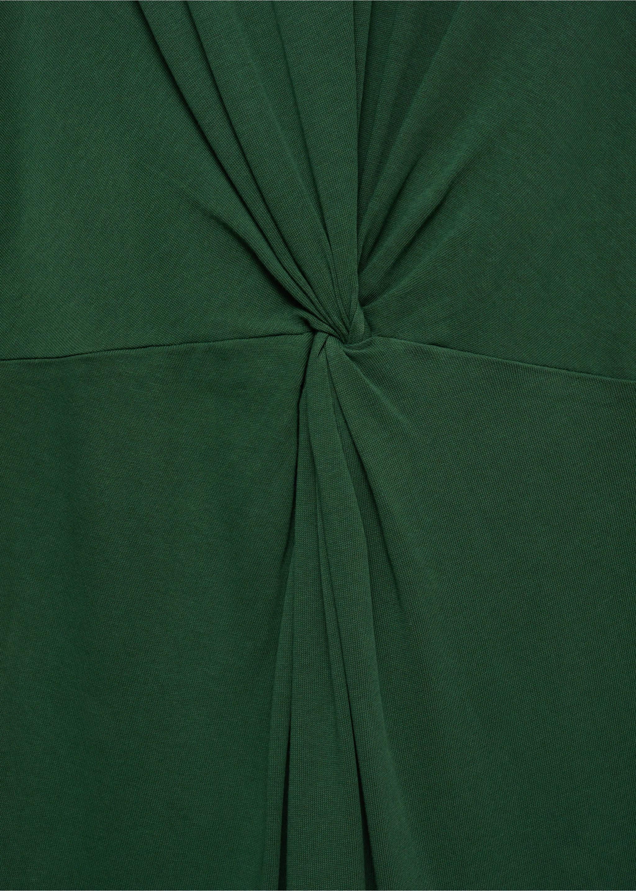 Midi-dress with draped detail - Details of the article 8, Green. Ref: 77000368-00.