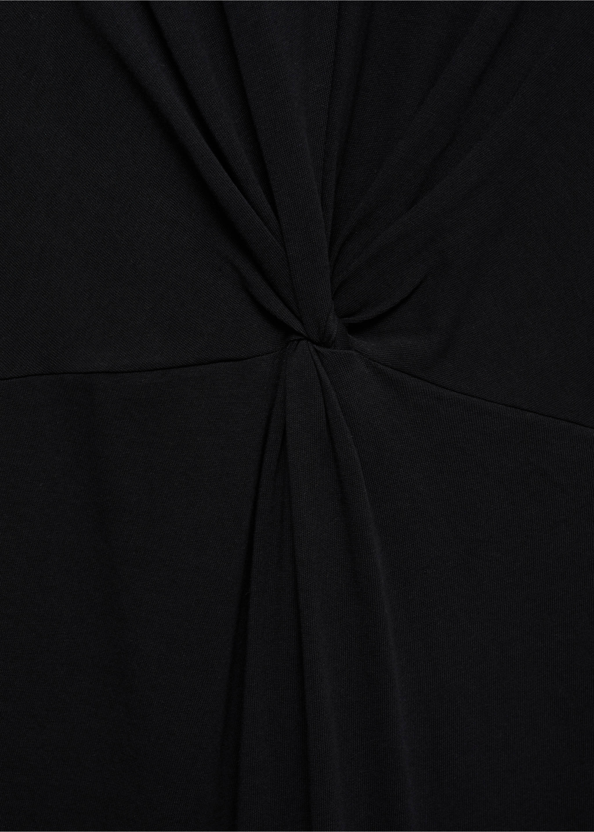 Midi-dress with draped detail - Details of the article 8, Black. Ref: 77000368-00.