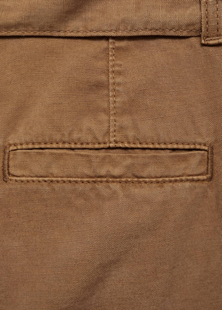 Flowy wide leg trousers with belt — Brown